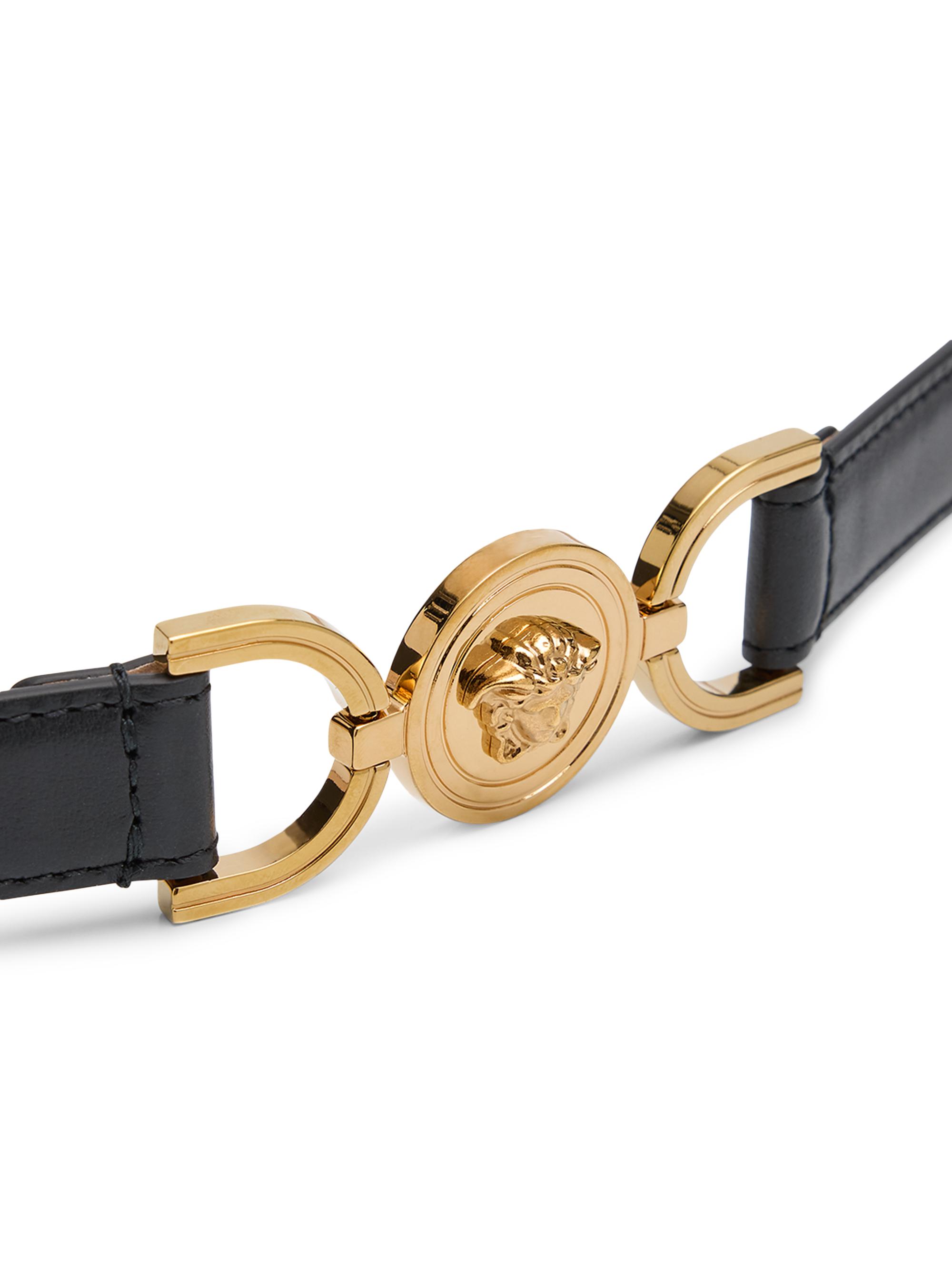 Versace Medusa Leather Belt | Saks Fifth Avenue