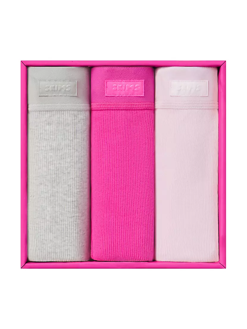 Buy SKIMS Pink Rib Boxer in Cotton for Women in Qatar