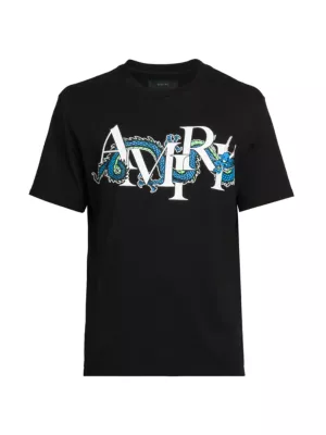 AMIRI Black Leopard T-Shirt