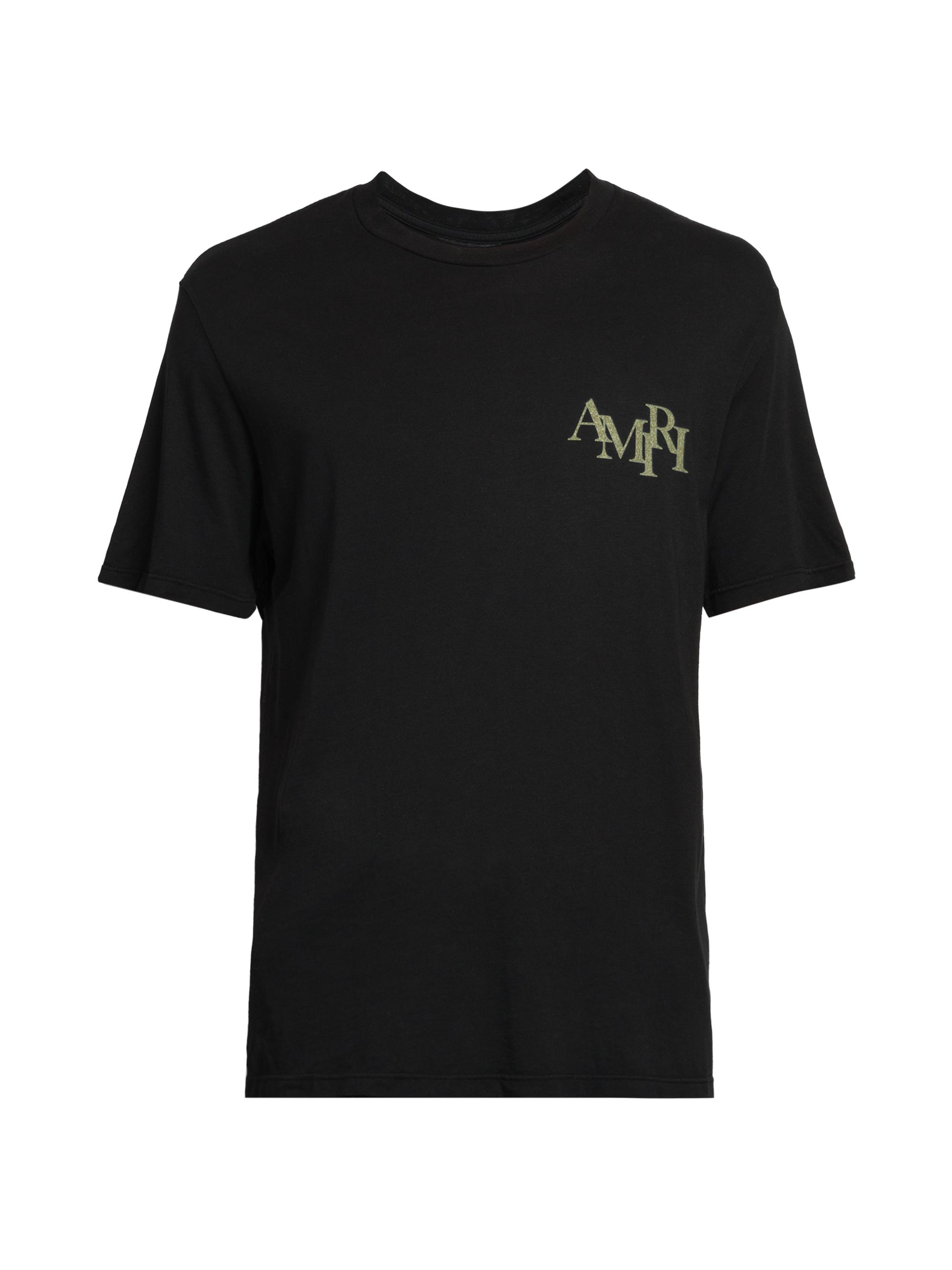 Amiri Men's Crystal Champagne Logo T-Shirt - Black