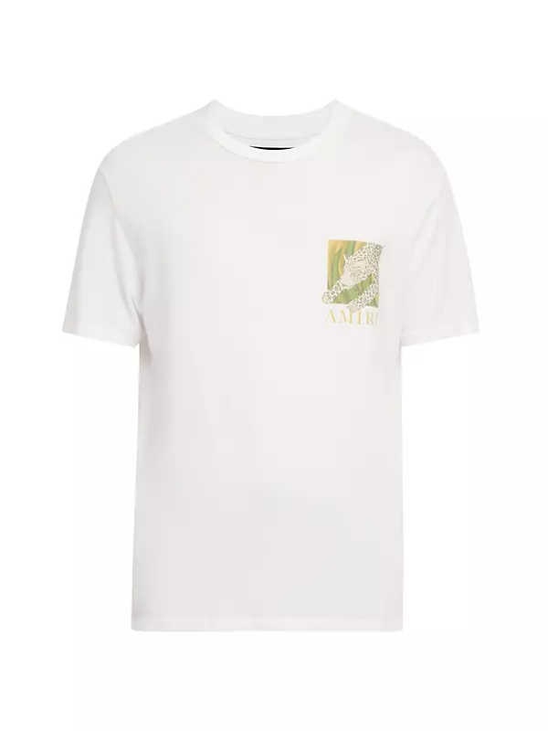 Shop Amiri Leopard Logo Crewneck T-Shirt | Saks Fifth Avenue