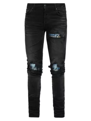 Shop Amiri Mx1 Plaid-Lined Five-Pocket Jeans | Saks Fifth Avenue