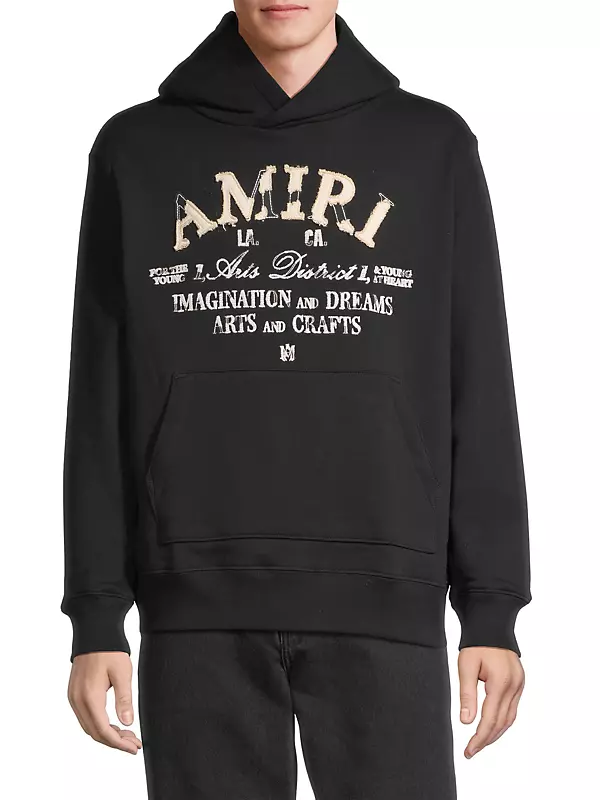 Amiri Amiri Ladies Logo Crewneck Sweatshirt Black Gold Pre-Owned
