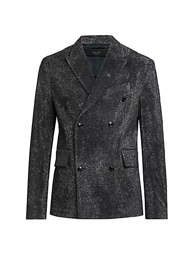 Double-Breasted Shimmer Blazer