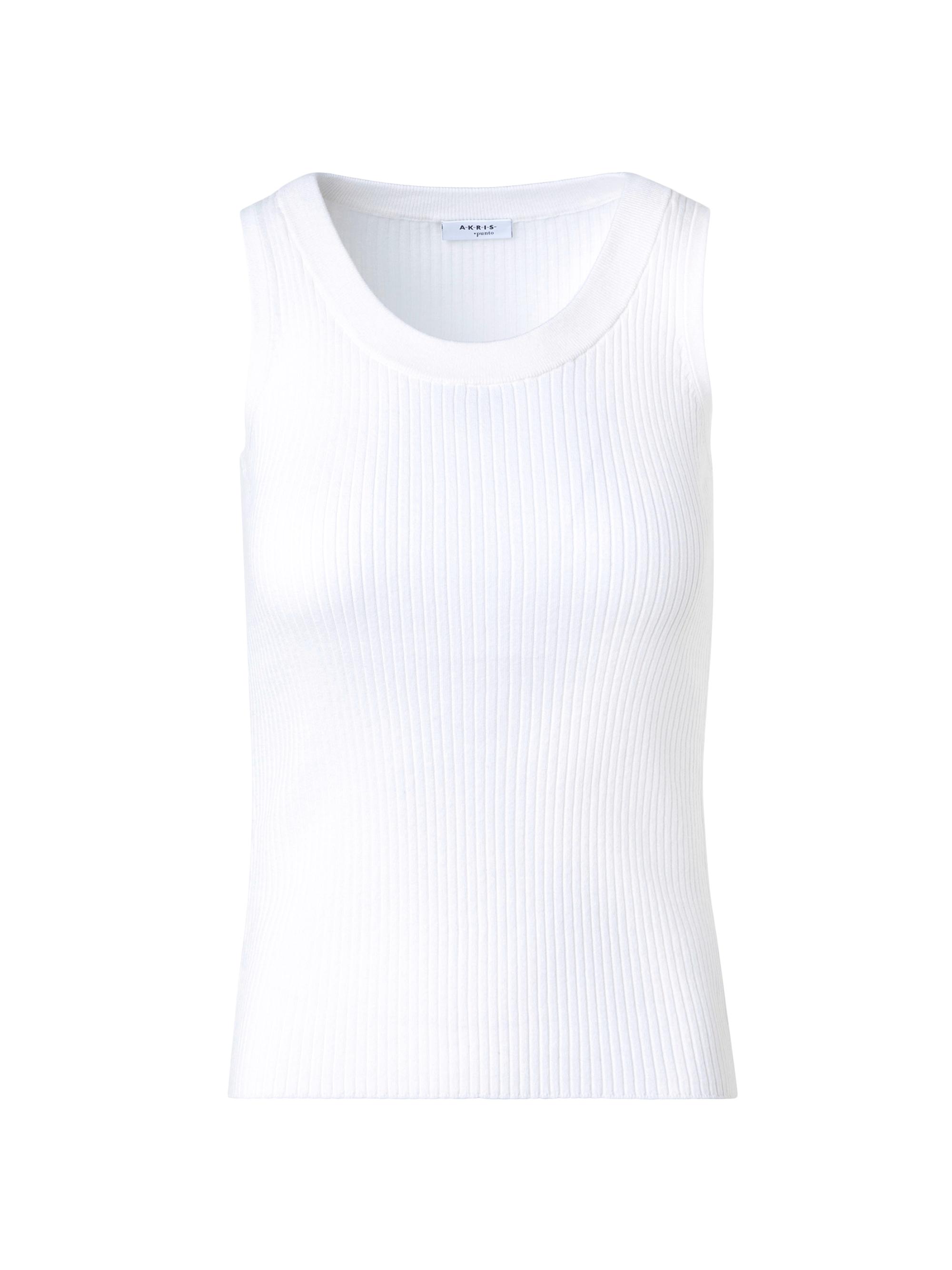 Akris punto Women's Cotton Rib-Knit Tank - Cream