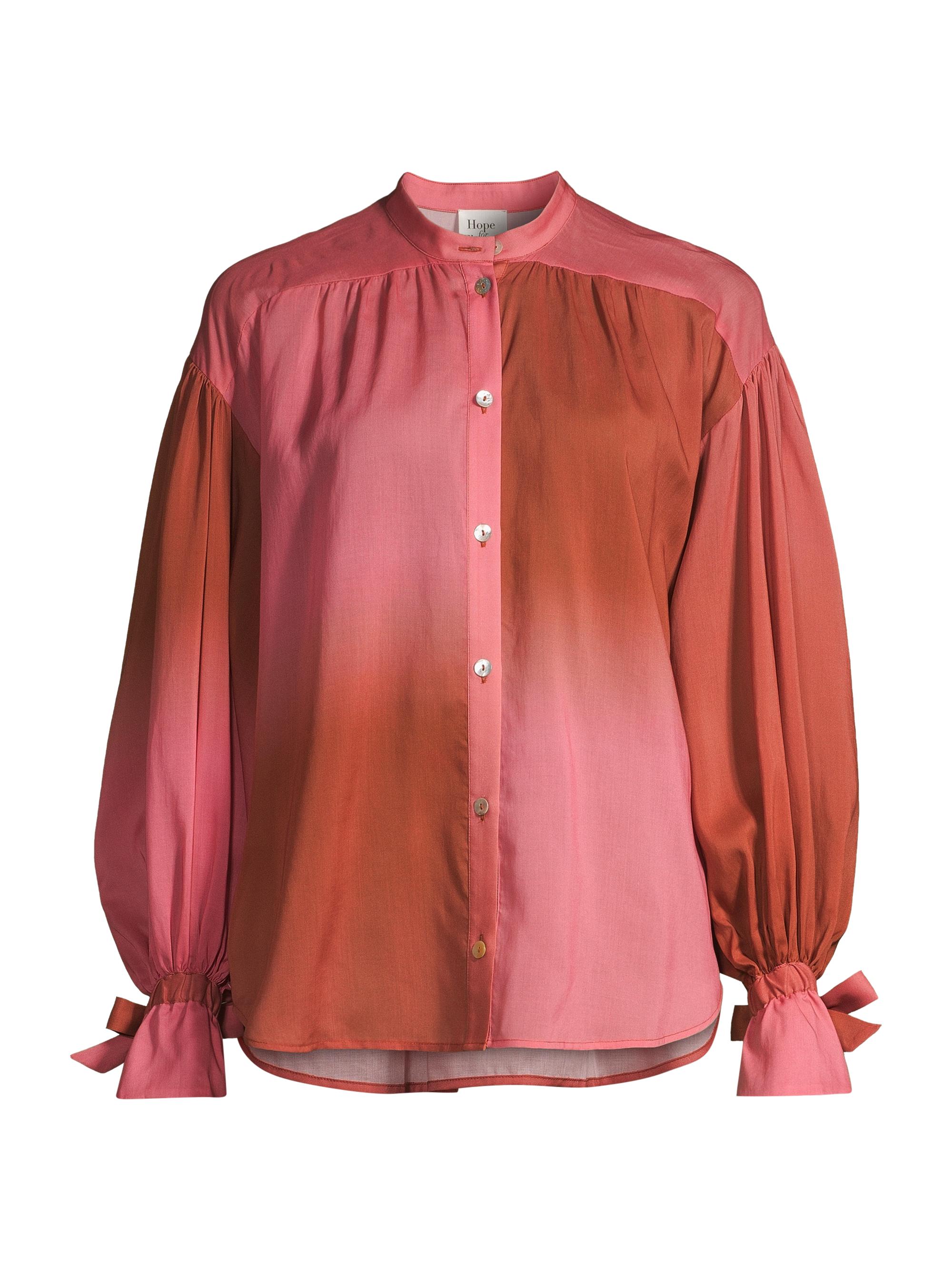 Hope for Flowers Women's Gradient Gathered Blouse - Lilium