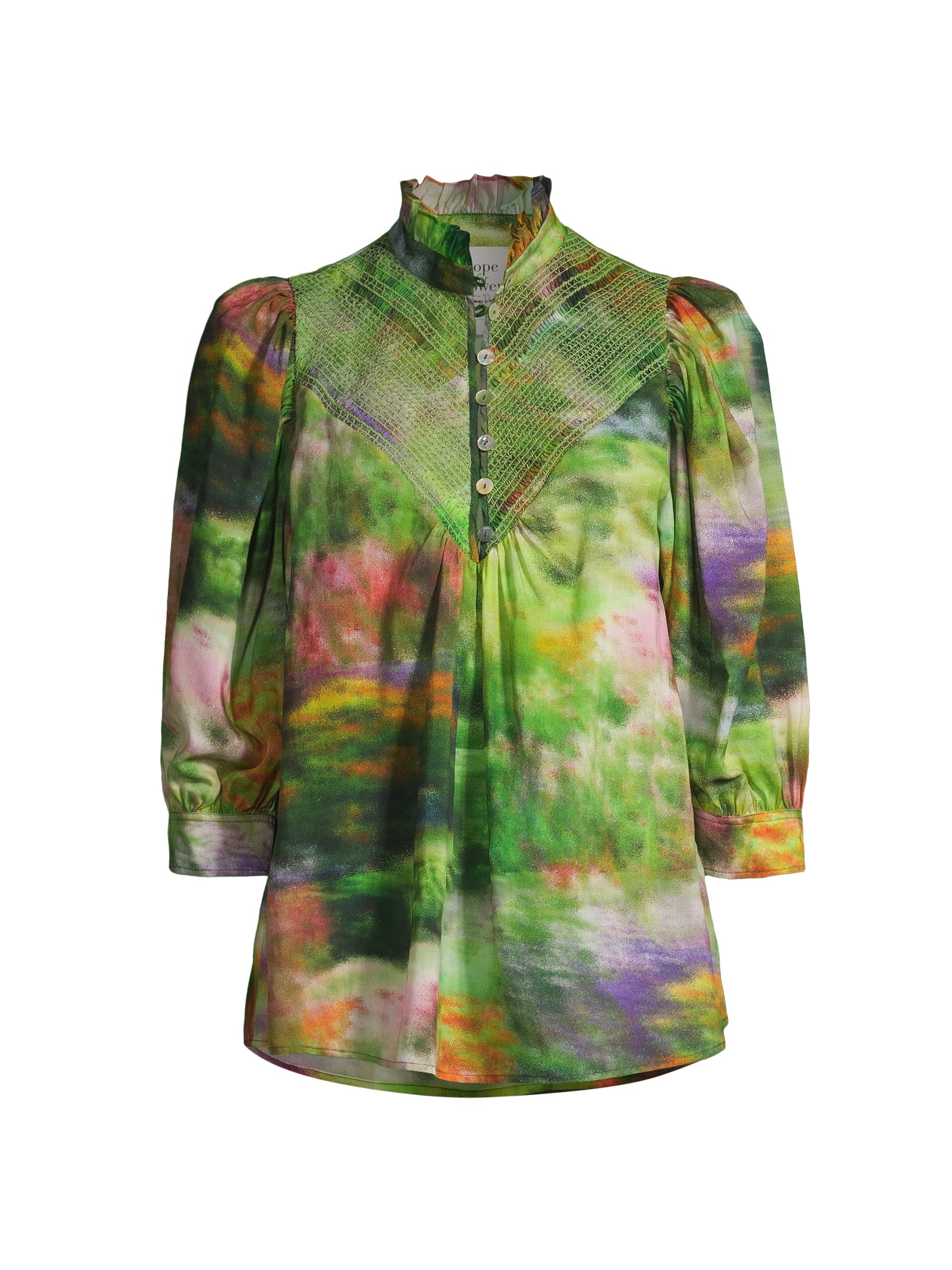 Hope for Flowers Women's Watercolor Smocked Shirt