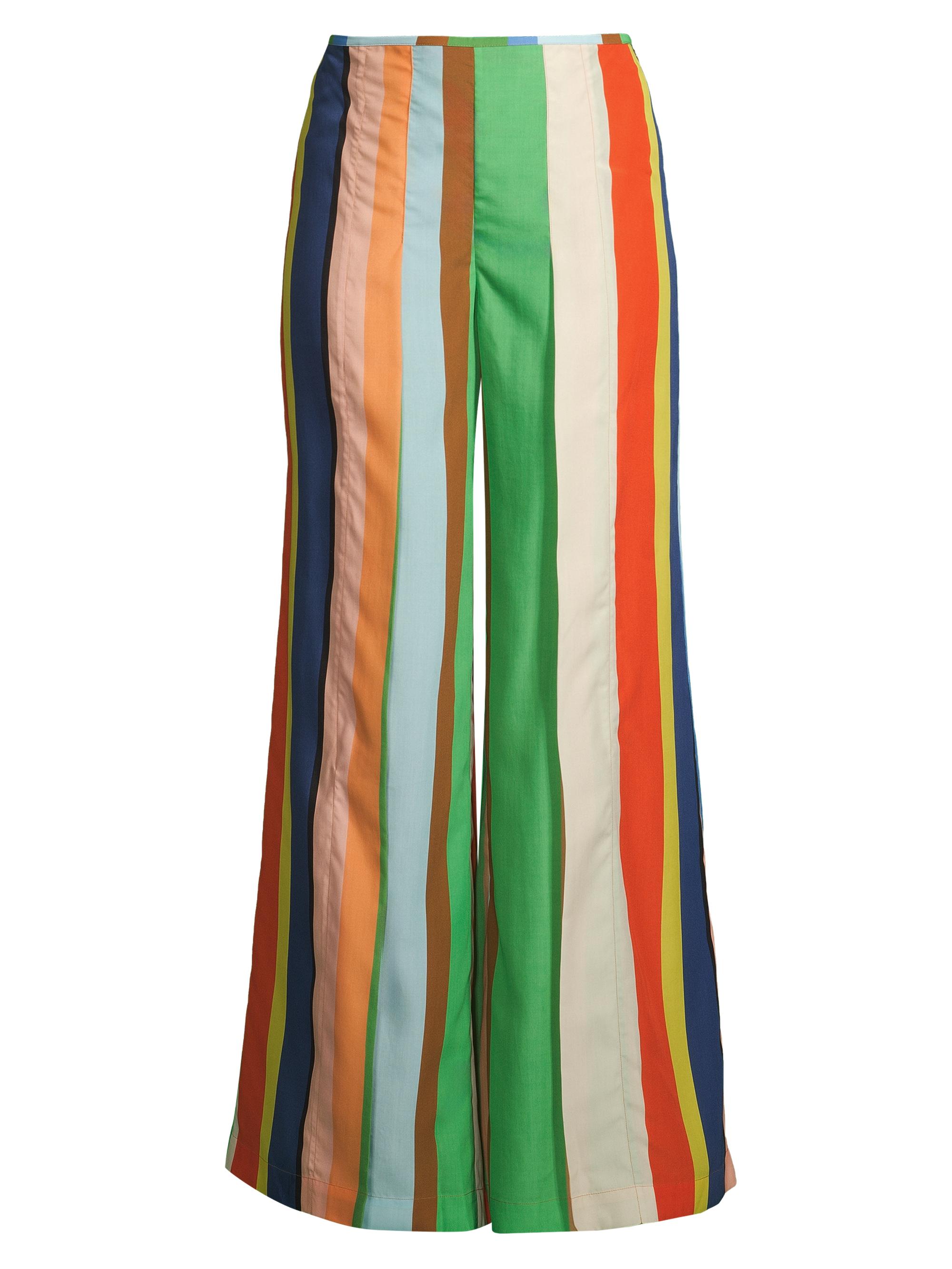 Hope for Flowers Women's Striped Front-Slit Palazzo Pants - Tuscan Stripes
