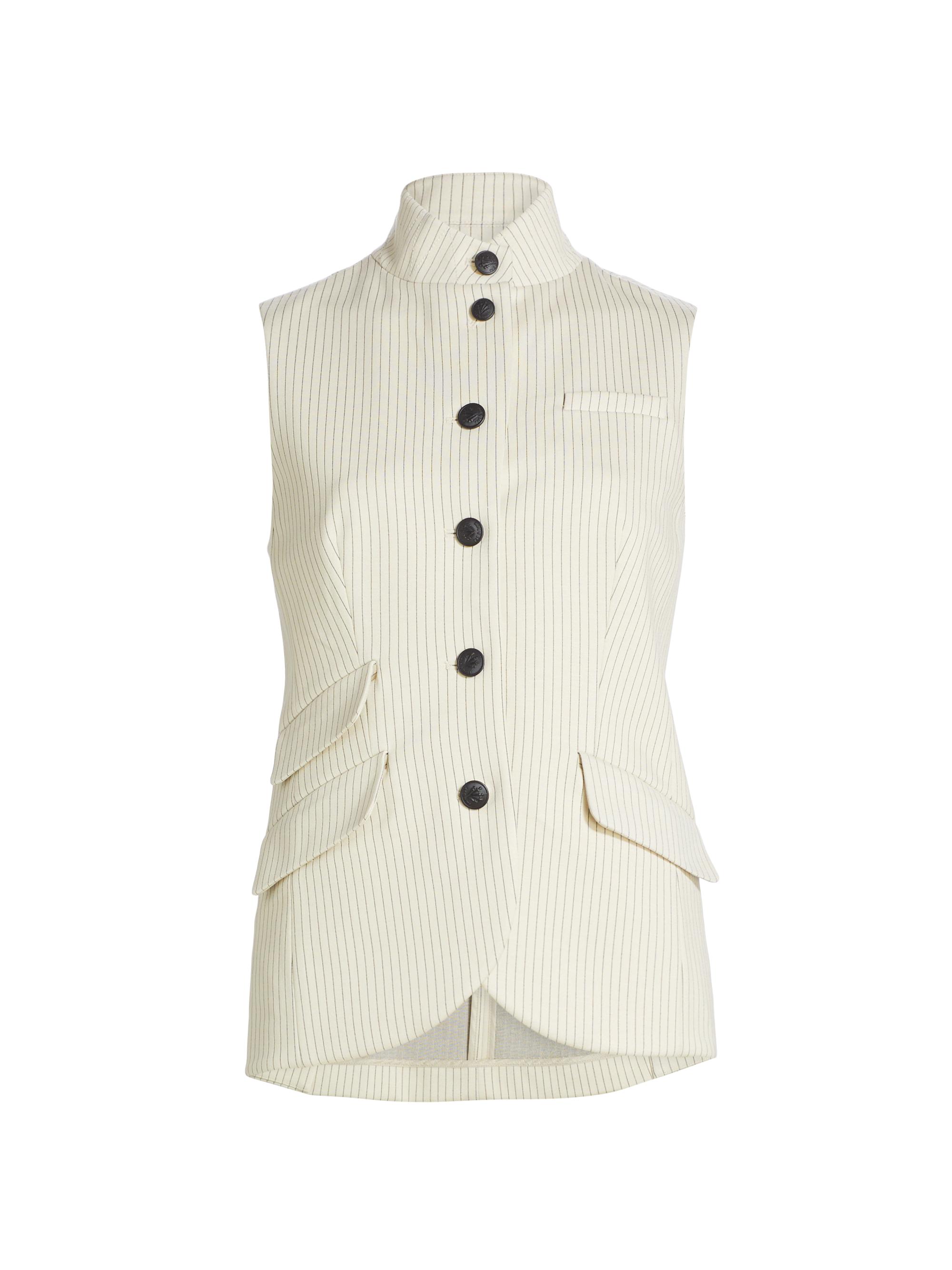 rag & bone Women's Slade Ponte Vest -  Stripe