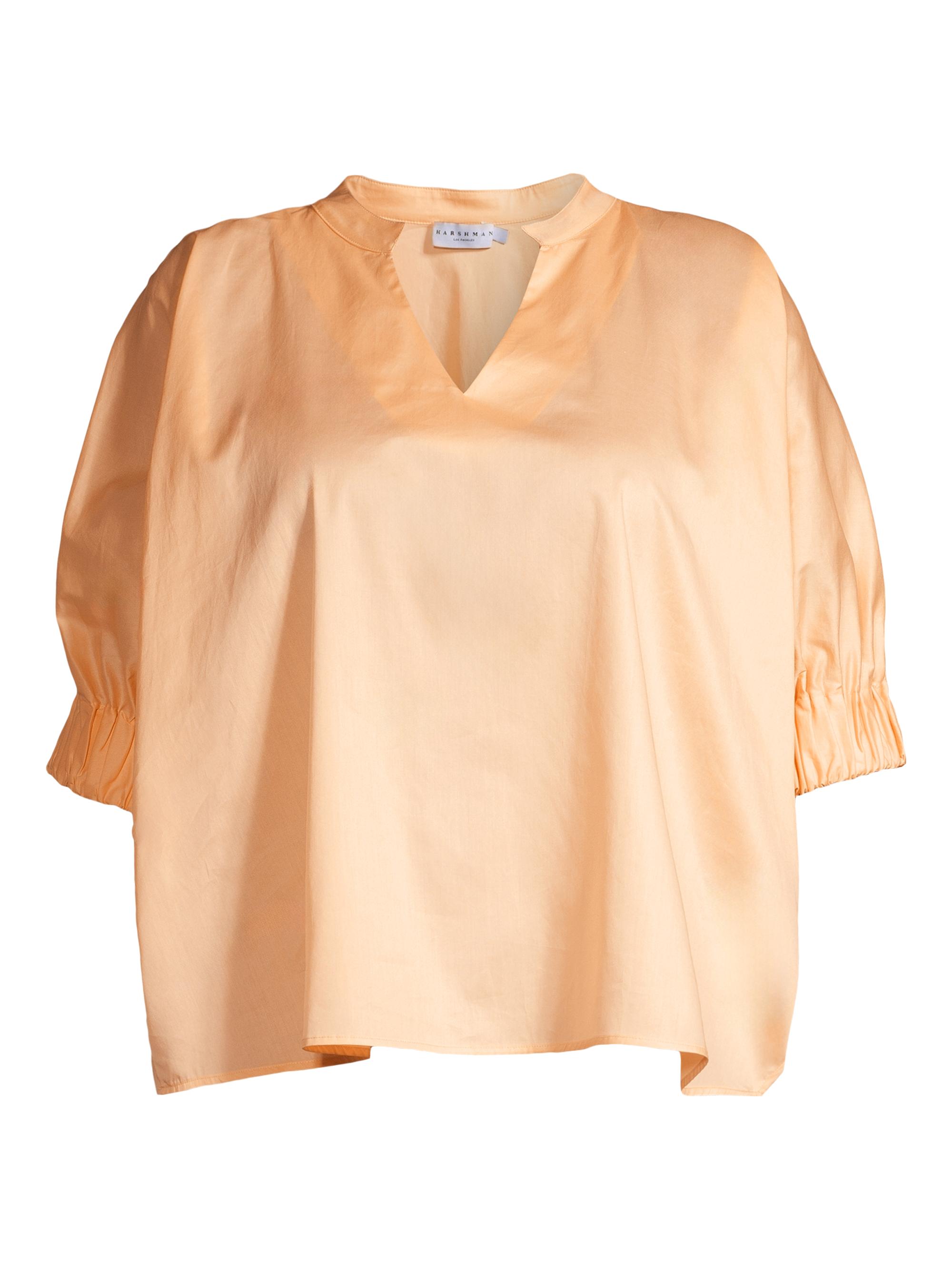 Harshman Women's Plus Medina Cotton Blouse - Apricot Ice