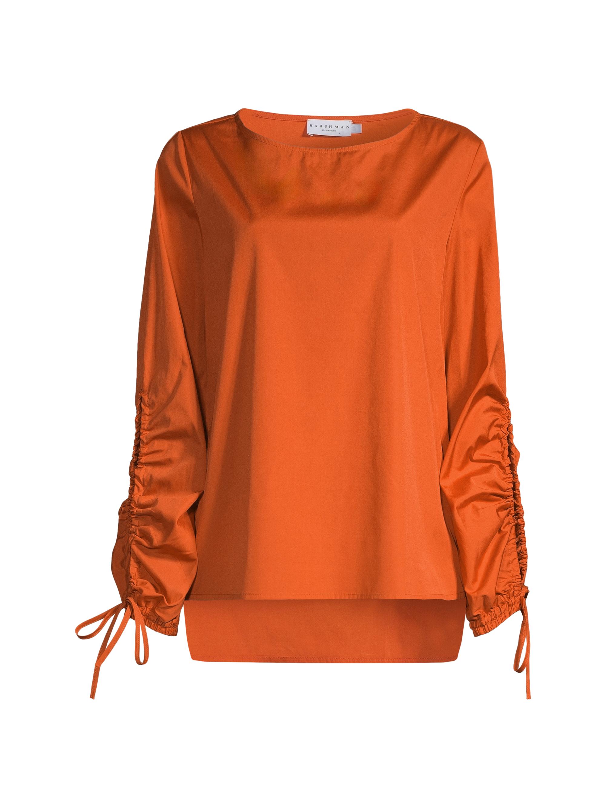 Harshman Women's Catarina Drawstring Sleeves Tunic - Burnt Orange
