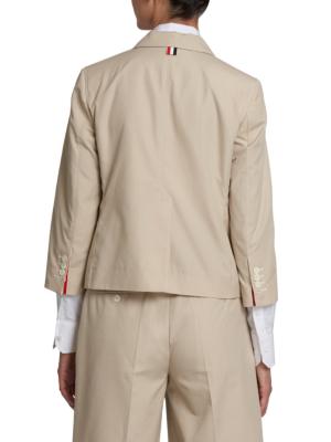 Thom Browne crop-sleeve blazer - Grey