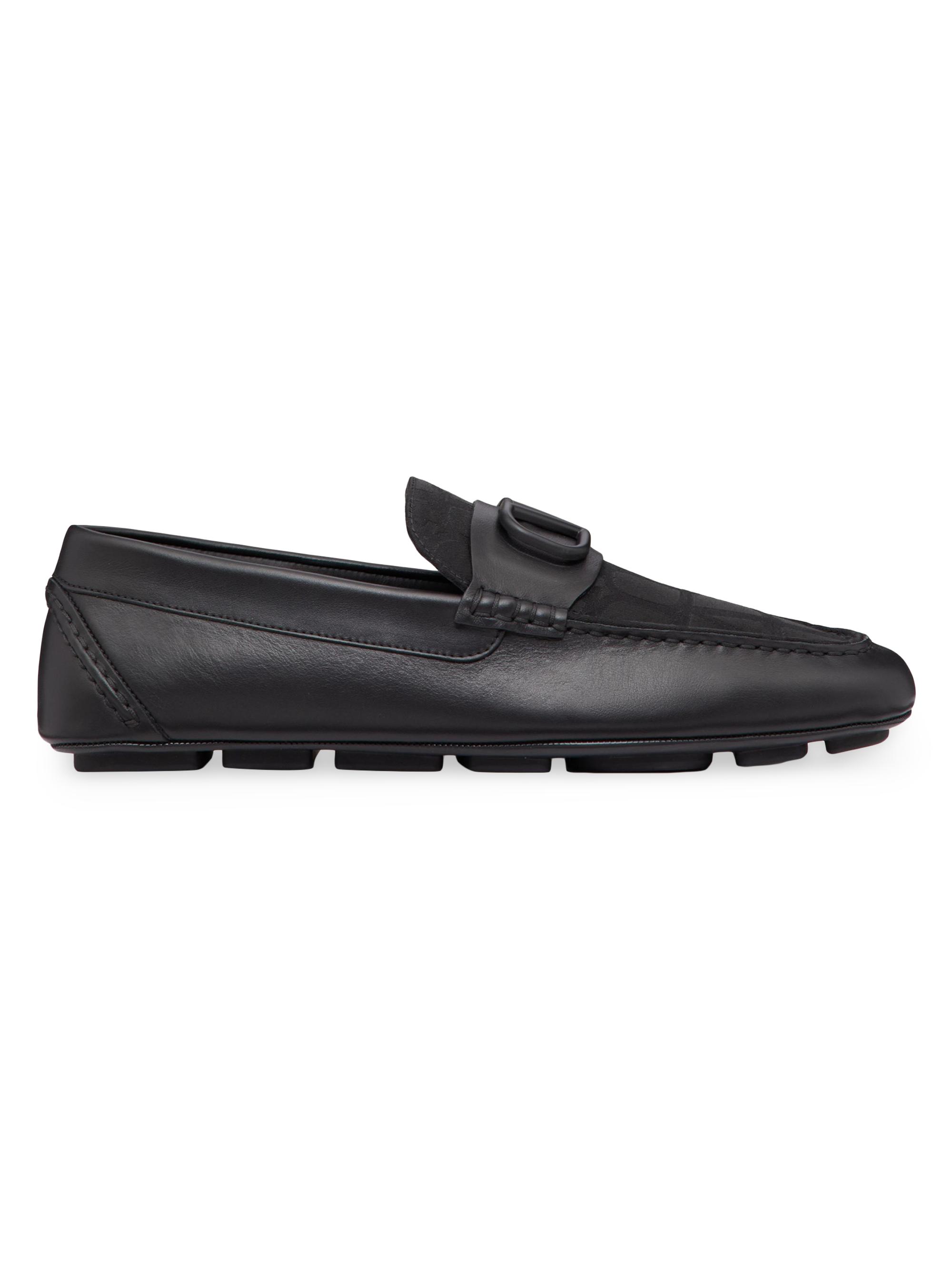 Valentino Garavani Men's VLogo Signature Driving Shoes In Calfskin - Black