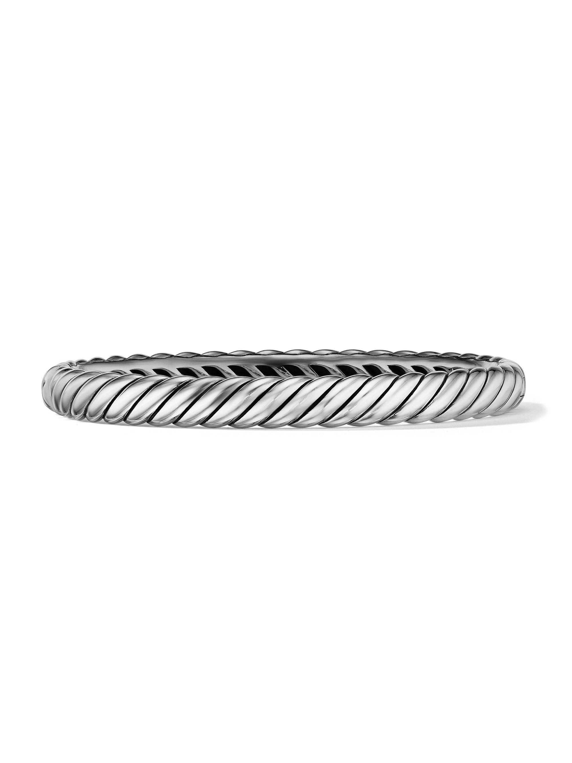 David Yurman Women's Sculpted Cable Bangle Bracelet In Sterling Silver, 7mm - Silver