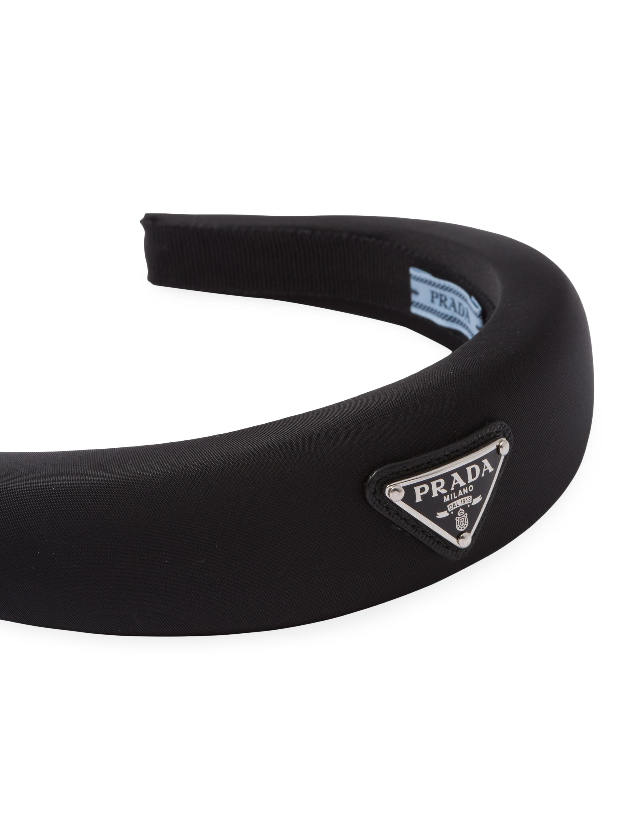 PRADA ブラック リボンヘアバンド Prada Re-Nylon Headband | Saks Fifth Avenue