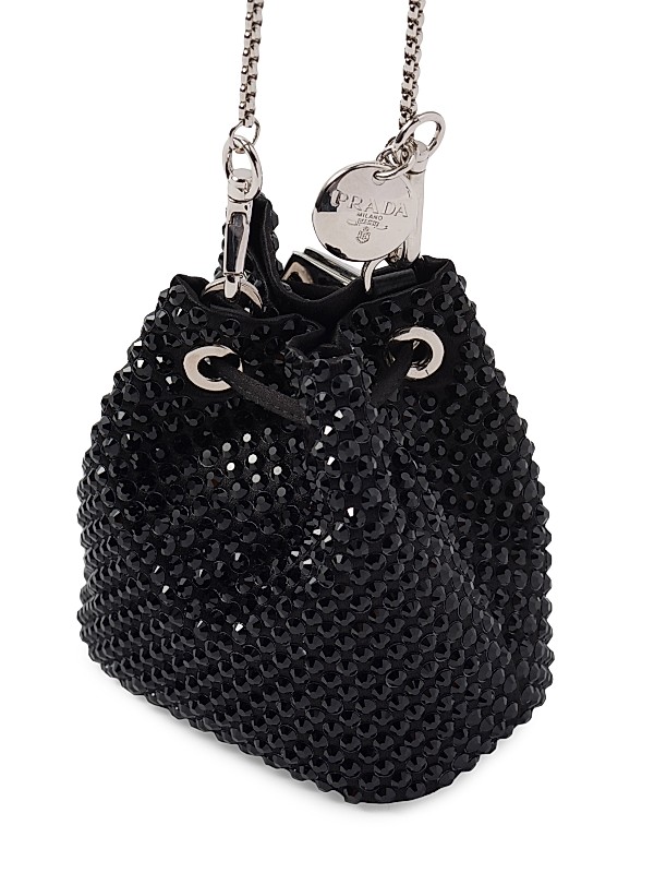 Shop Prada Satin Mini-Pouch With Synthetic Crystals | Saks Shop Prada Satin Mini-Pouch With Synthetic Crystals | Saks