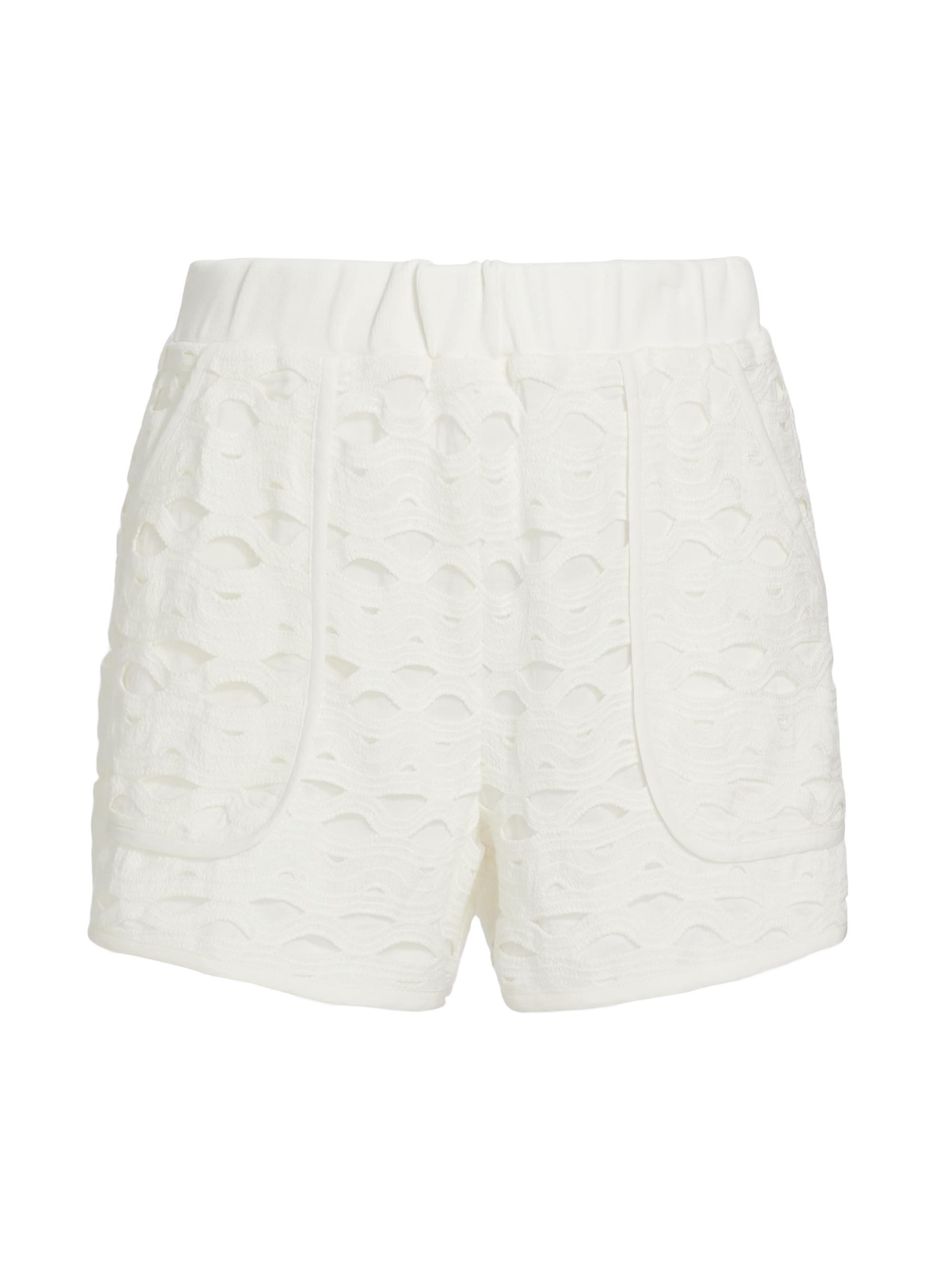 SIMKHAI Women's Harley Eyelet Shorts - White