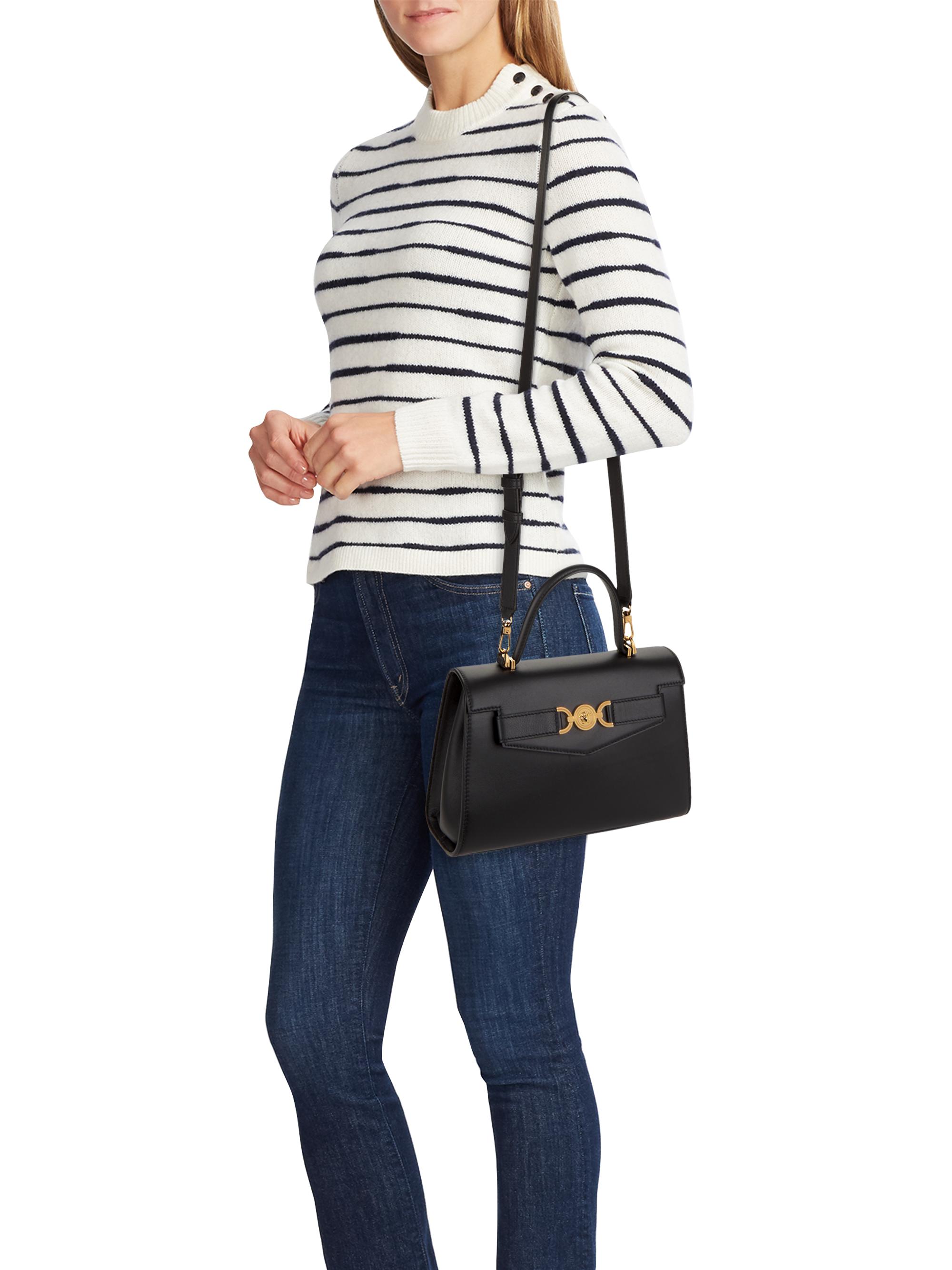 Versace Medusa 95 Medium Top Handle Calf Leather | Saks Fifth Avenue