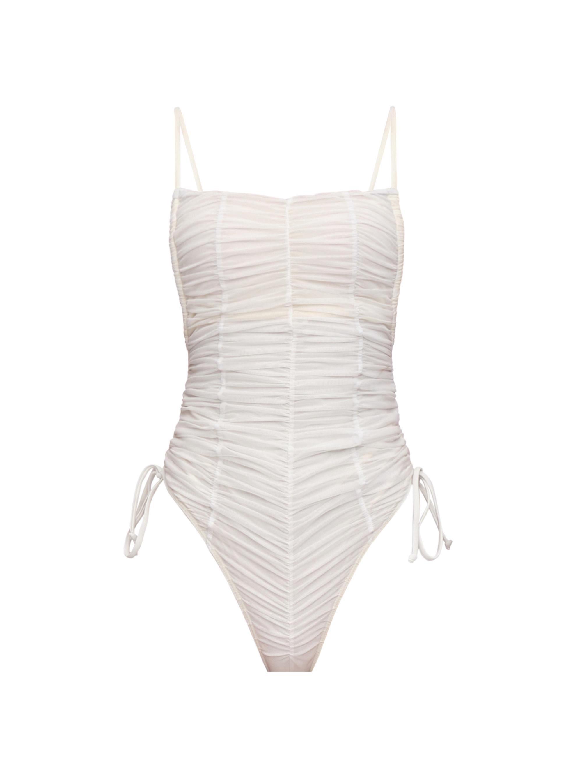 Andrea Iyamah Women's Reco Ruched One-Piece Swimsuit - Limestone