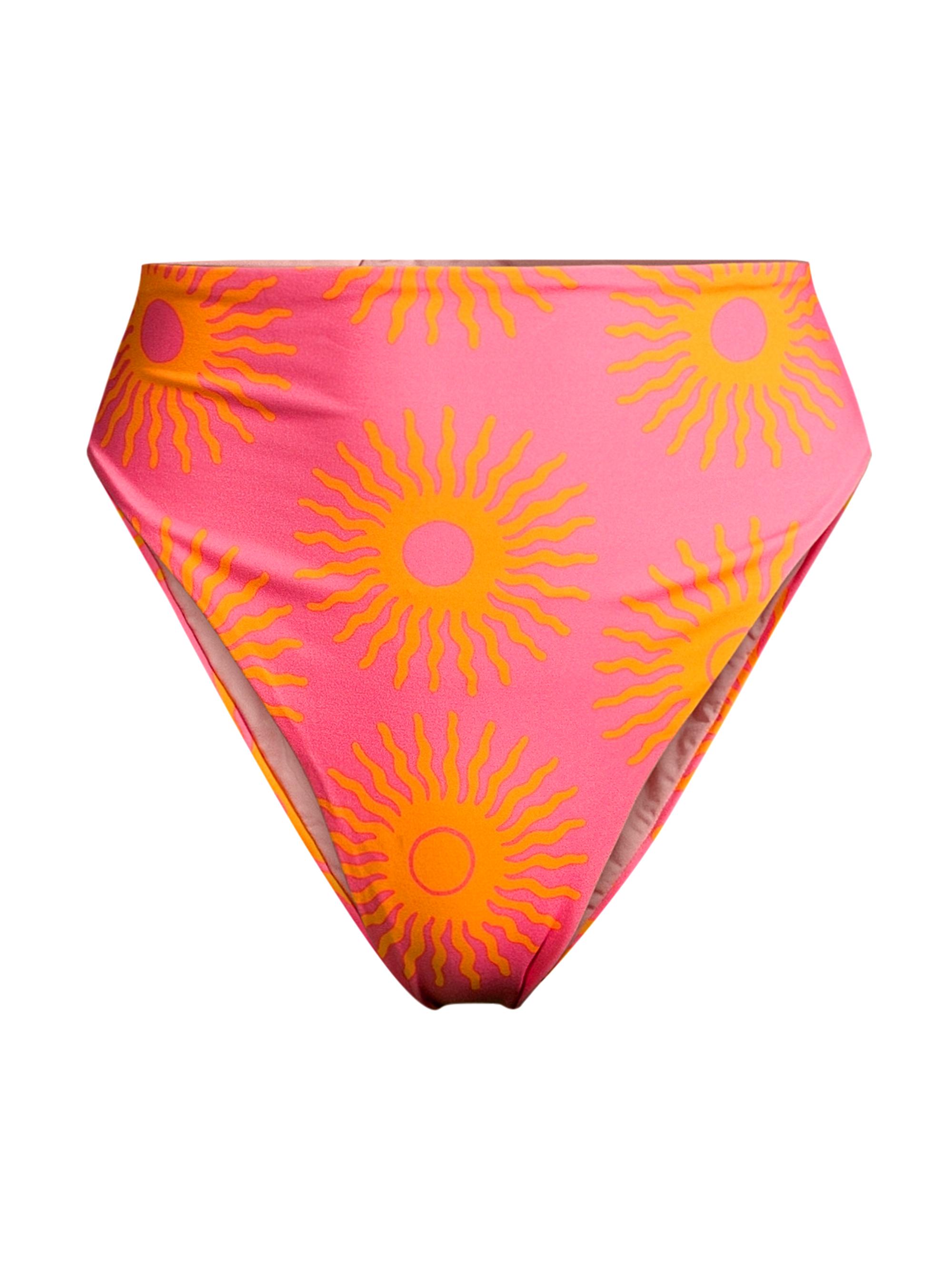 Cala de la Cruz Women's Paradiso Lulu High-Rise Bikini Bottoms - Sunburst Rosa