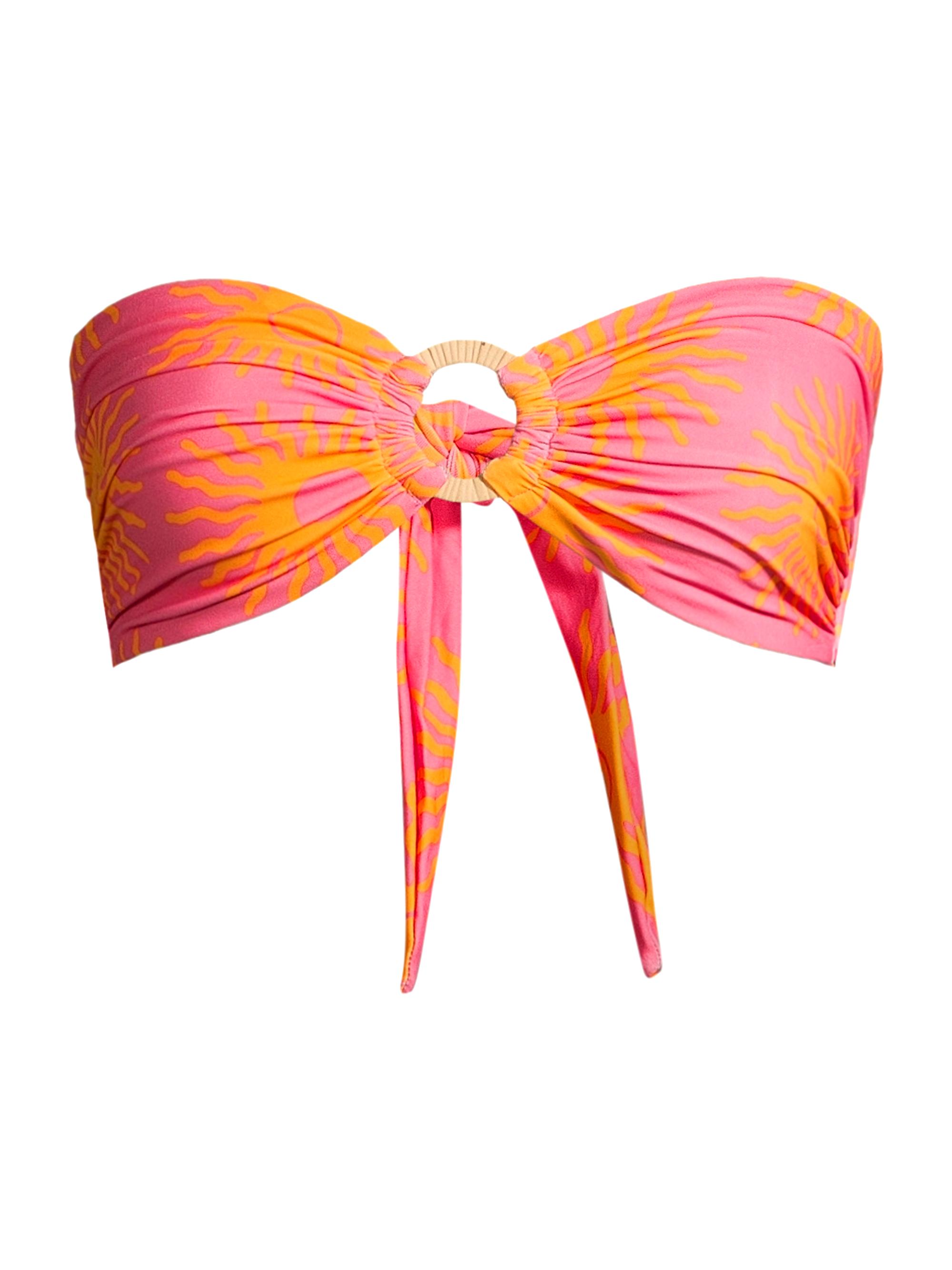 Cala de la Cruz Women's Paradiso Sandra Bandeau Bikini Top - Sunburst Rosa