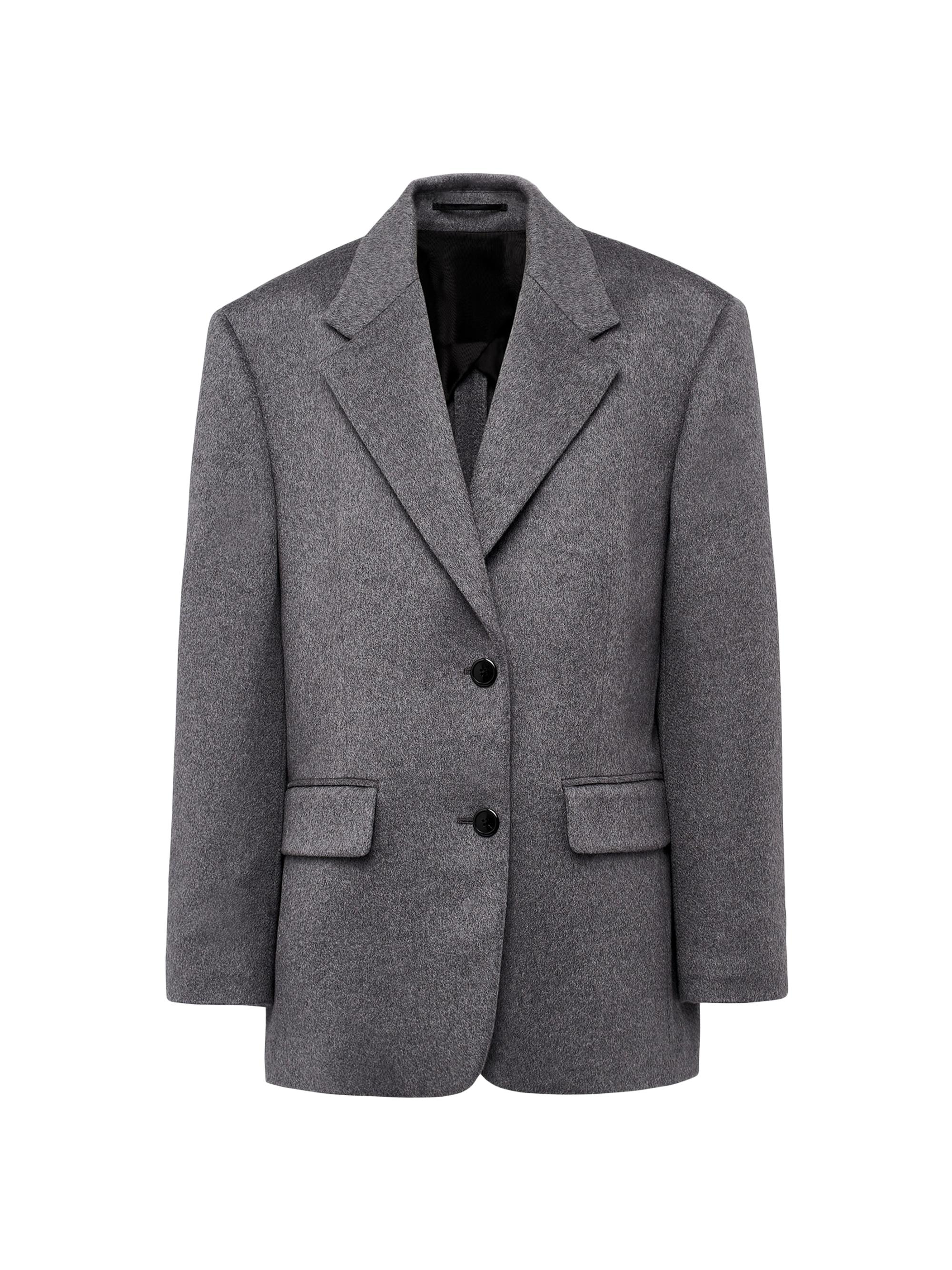 Prada Women's Single-Breasted Cashmere Jacket - Grey