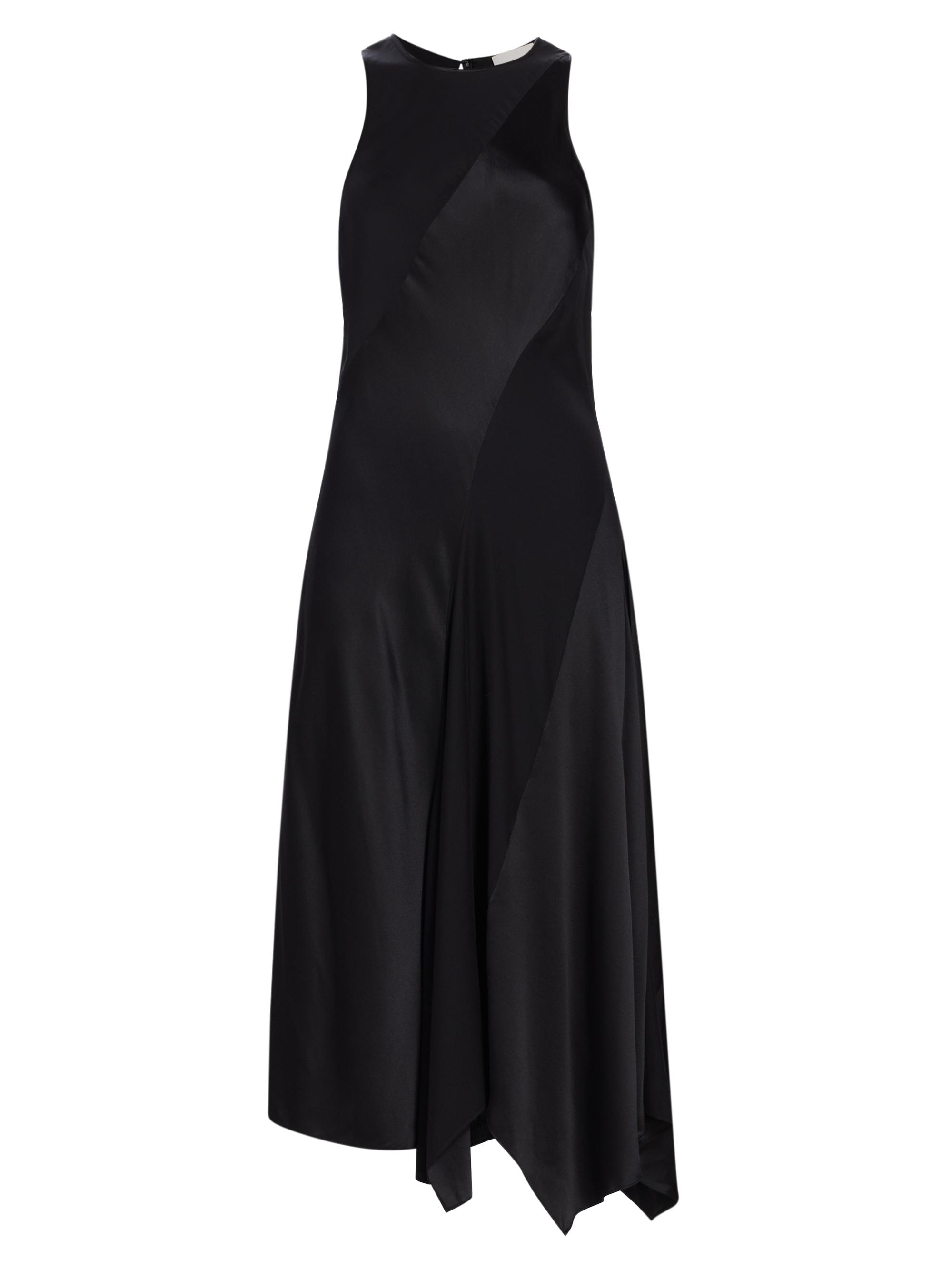 CINQ A SEPT Women's Solana Silk Handkerchief Midi-Dress - Black