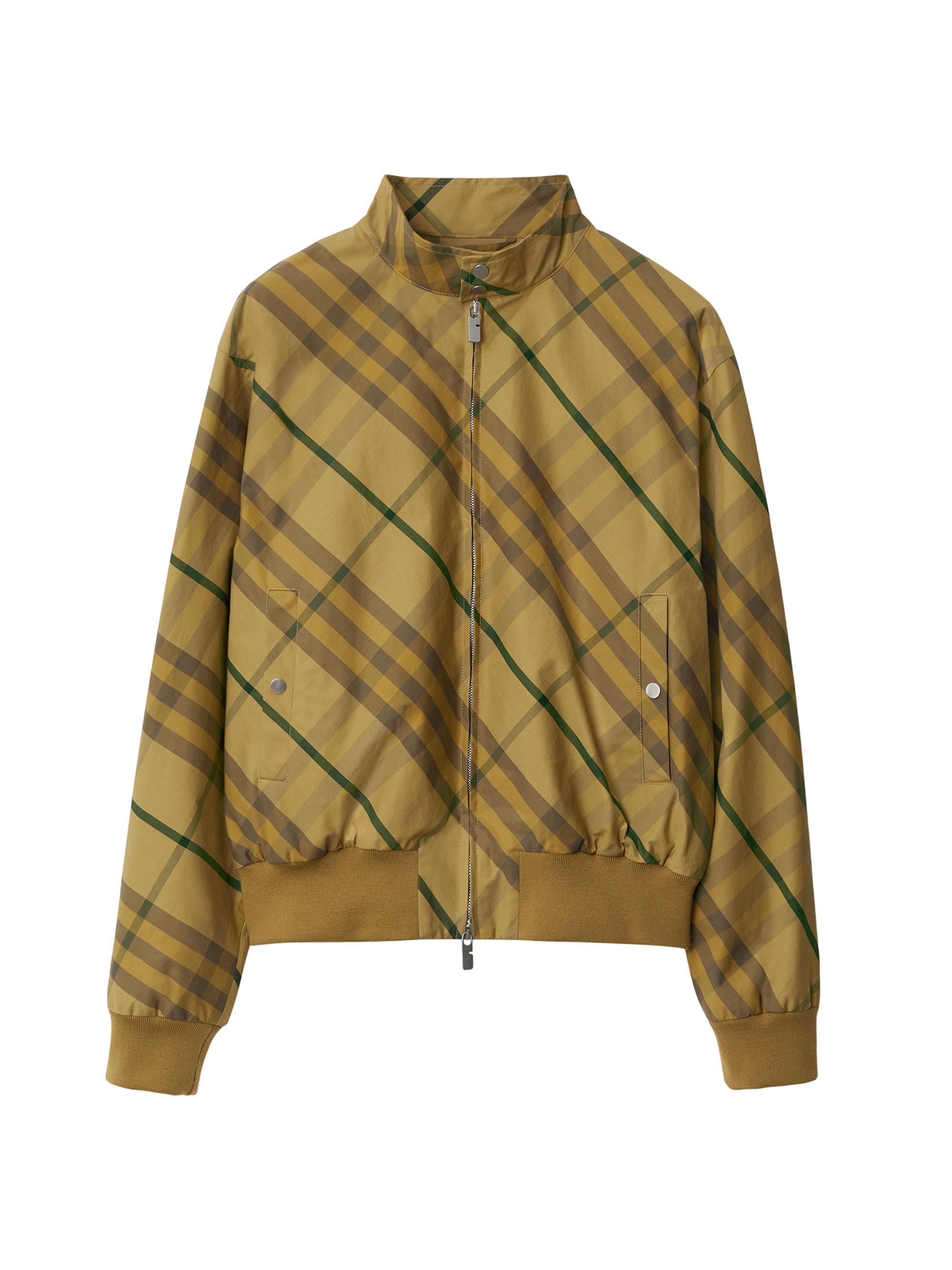 Burberry houndstooth-pattern track jacket - Green