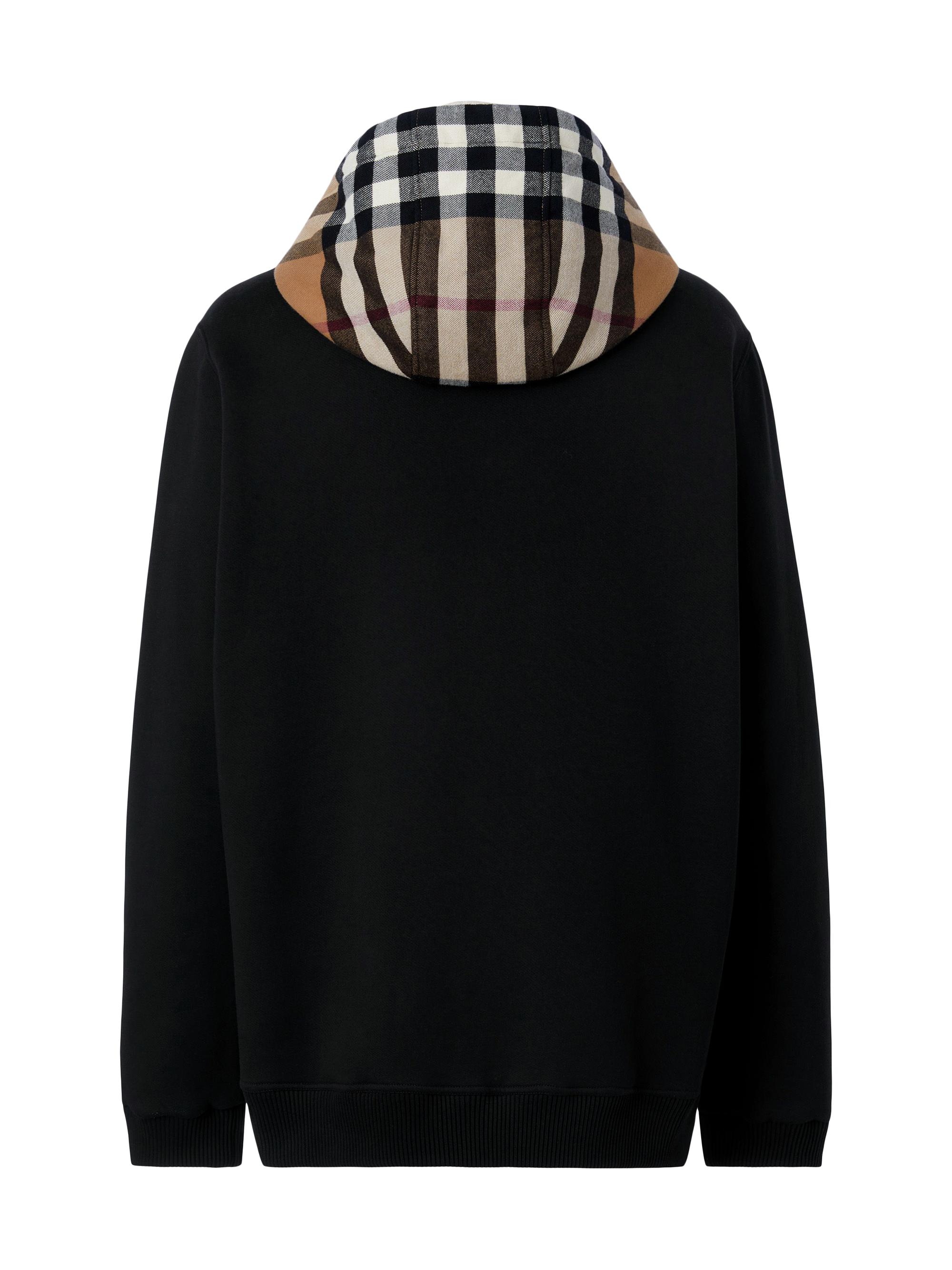 Burberry Samuel Cotton Check-Trimmed Hoodie | Saks Fifth Avenue