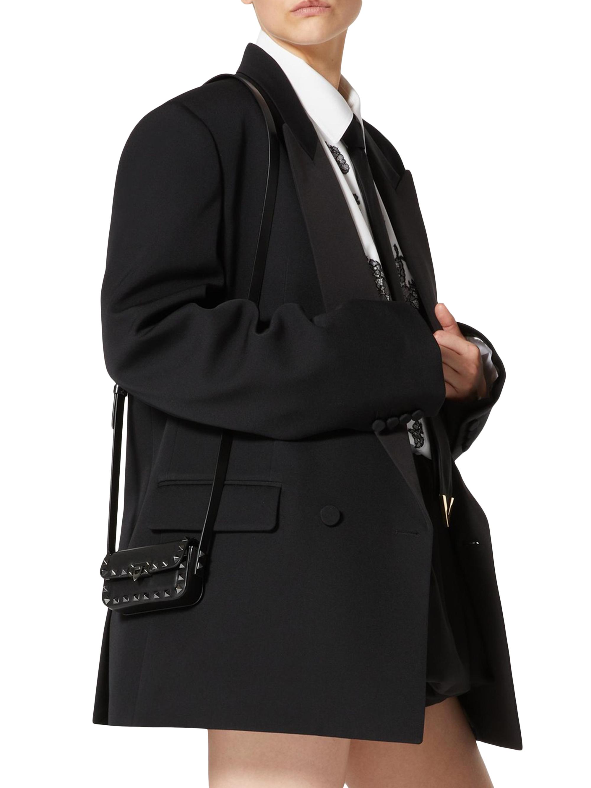 Shop Valentino Garavani Micro Rockstud23 Shoulder Bag In Smooth  