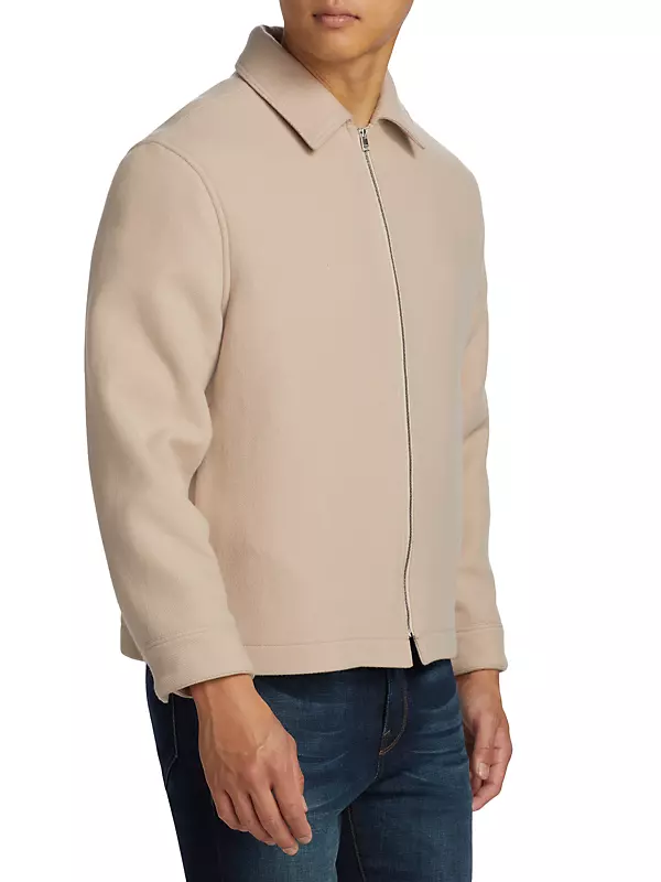 Shop Frame Textured Wool Zip-Up Shirt Jacket | Saks Fifth Avenue Shop Frame Textured Wool Zip-Up Shirt Jacket | Saks Fifth Avenue