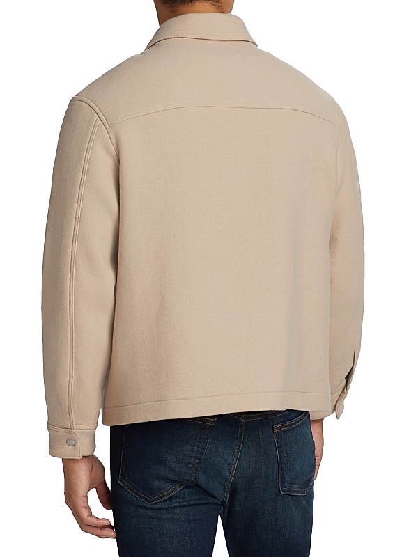 Shop Frame Textured Wool Zip-Up Shirt Jacket | Saks Fifth Avenue Shop Frame Textured Wool Zip-Up Shirt Jacket | Saks Fifth Avenue
