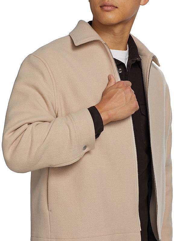 Shop Frame Textured Wool Zip-Up Shirt Jacket | Saks Fifth Avenue Shop Frame Textured Wool Zip-Up Shirt Jacket | Saks Fifth Avenue