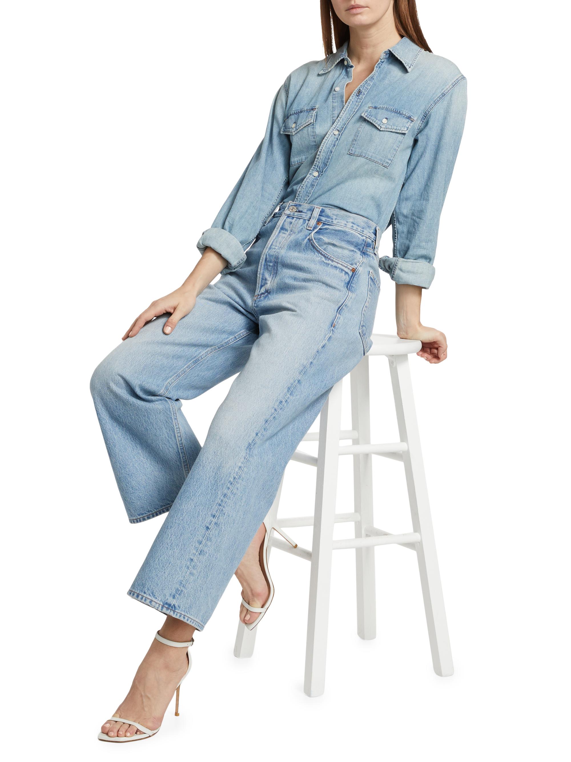 Citizens of Humanity Women's Vintage Gaucho High-Rise Wide-Leg Jeans - Misty | Thumbnail 2