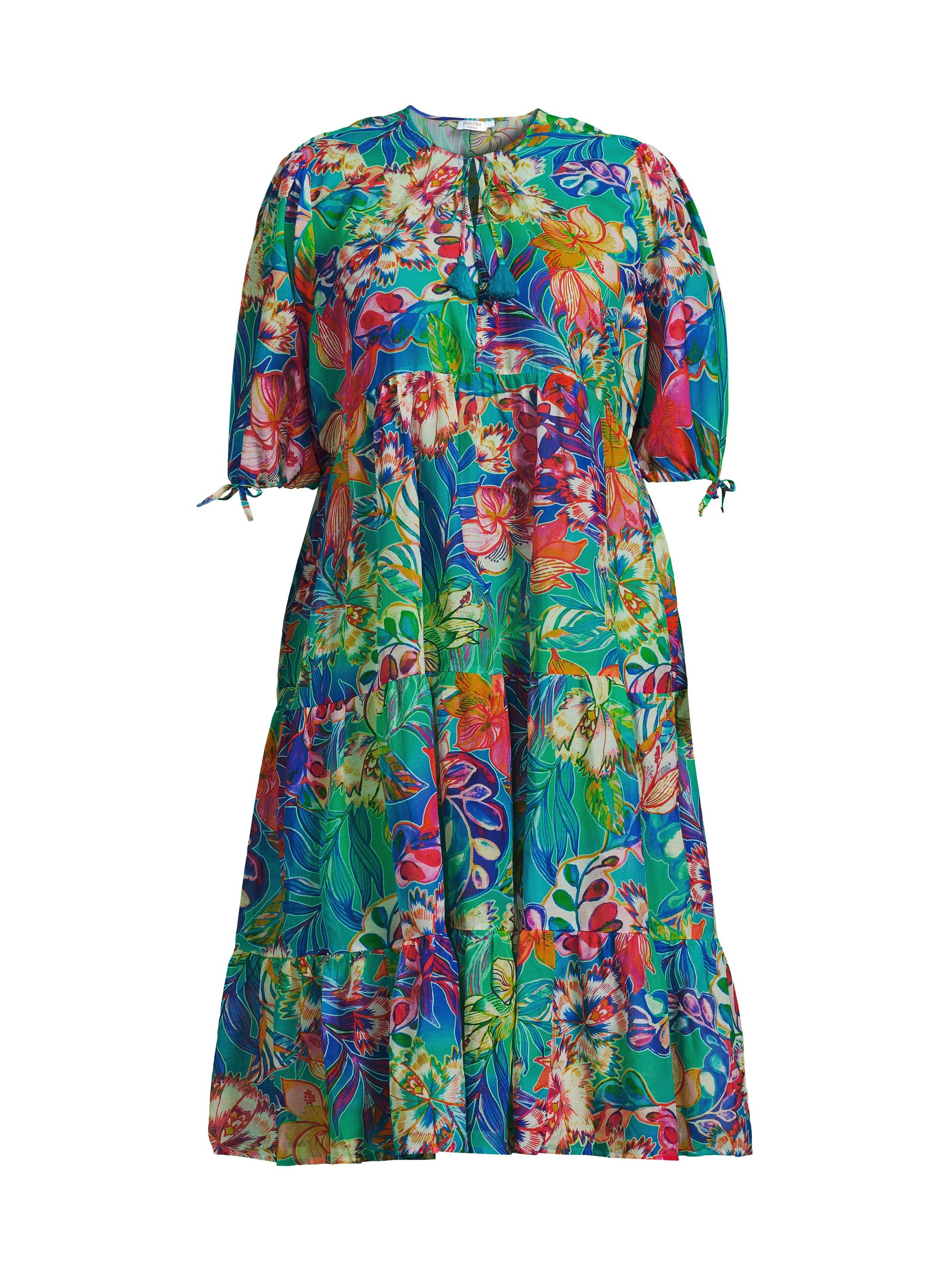 Johnny Was Women's Helena Tiered Floral Cotton & Silk Midi-Dress