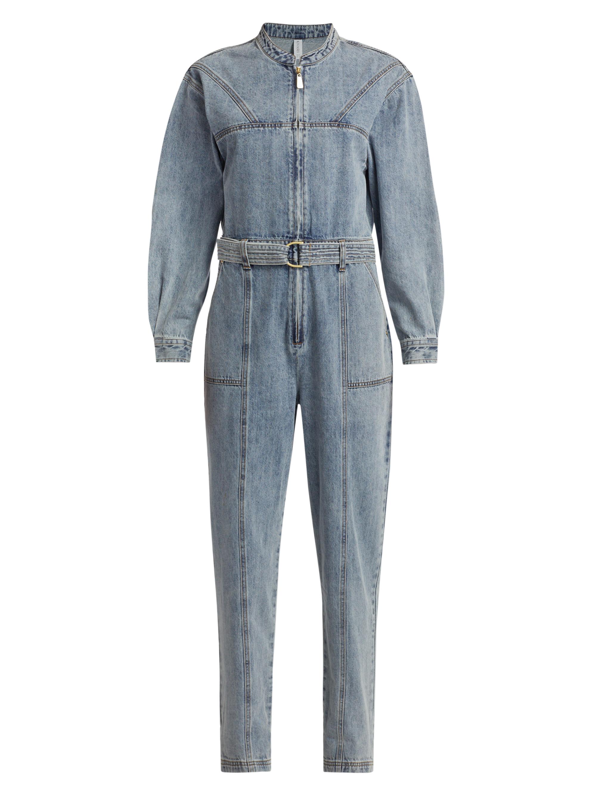Kivari Women's Jimmy Denim Boilersuit - Light Blue
