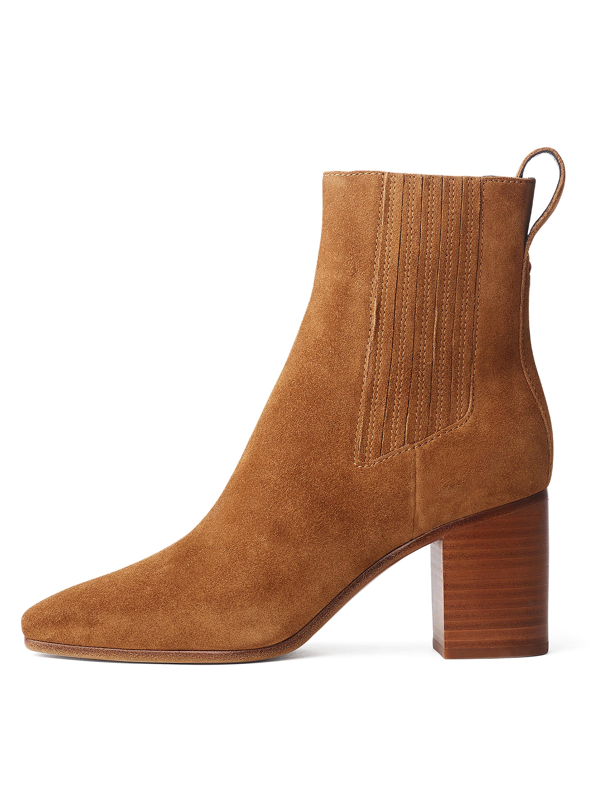 rag & bone Women's Astra 5MM Suede Ankle Boots - Brown Suede