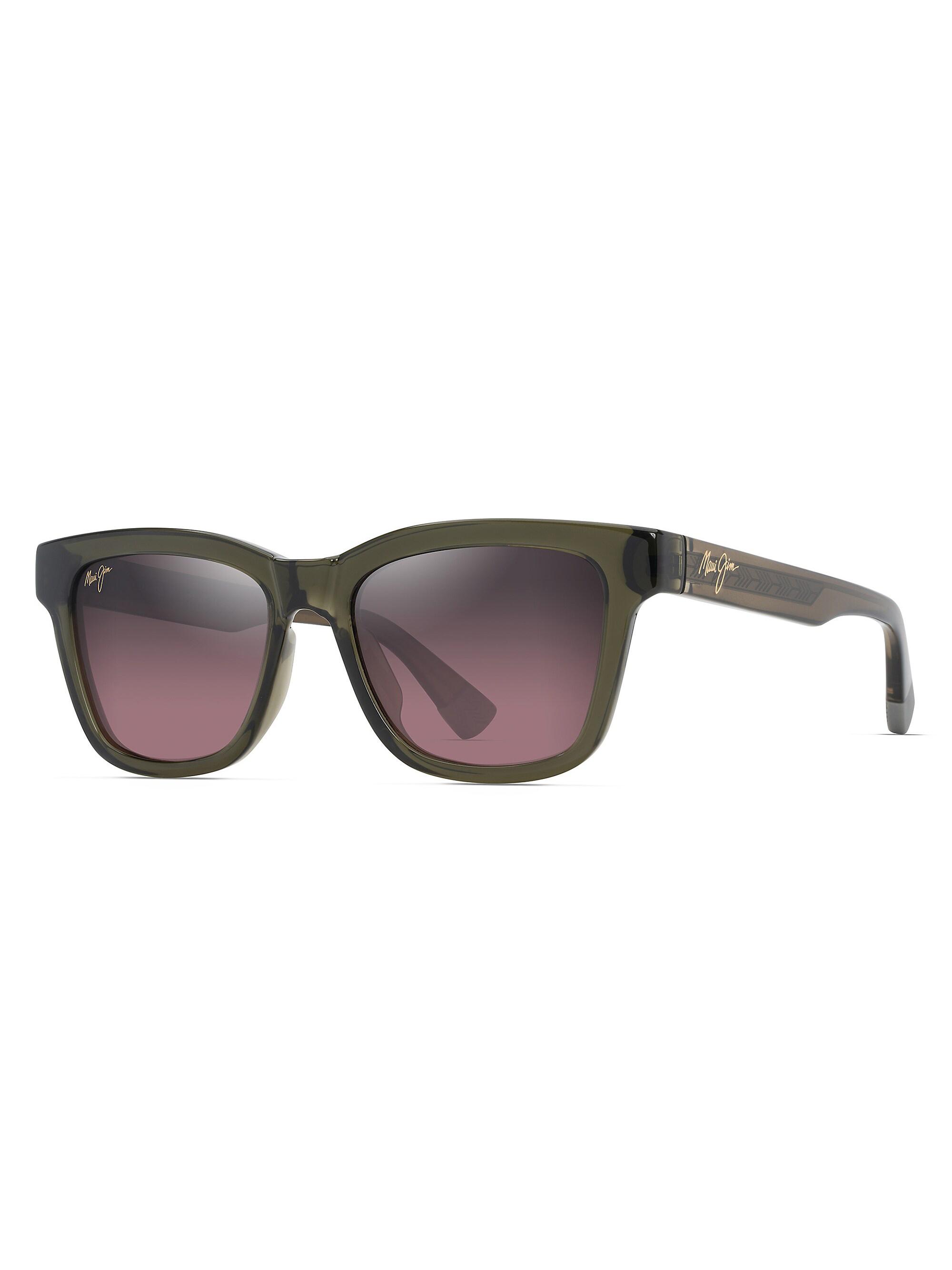 Maui Jim Men's Hanohano 53MM Cat-Eye Sunglasses - Translucent Green Purple