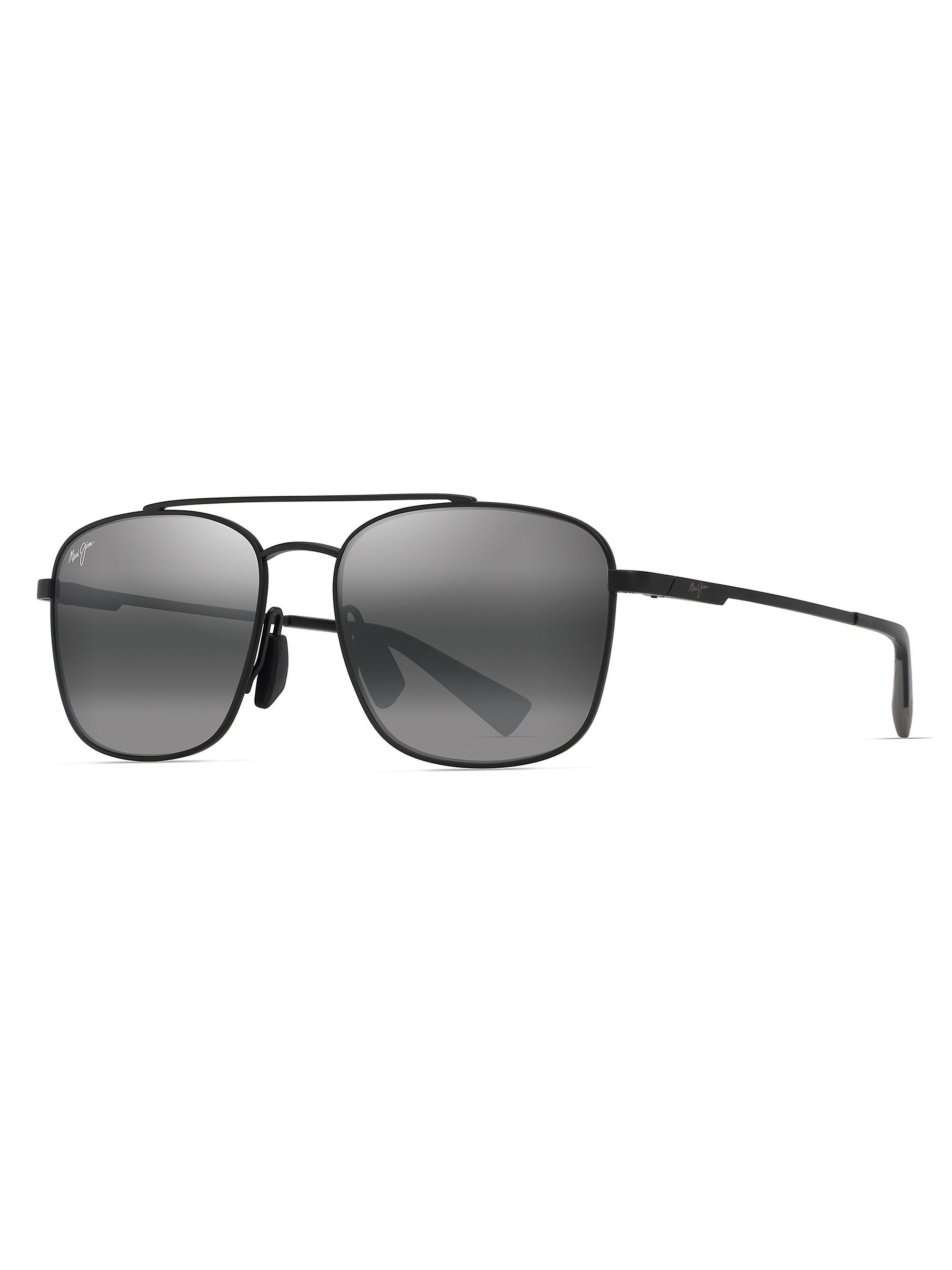 Maui Jim Men's Piwai AF 58MM Square Sunglasses - Matte Black Grey