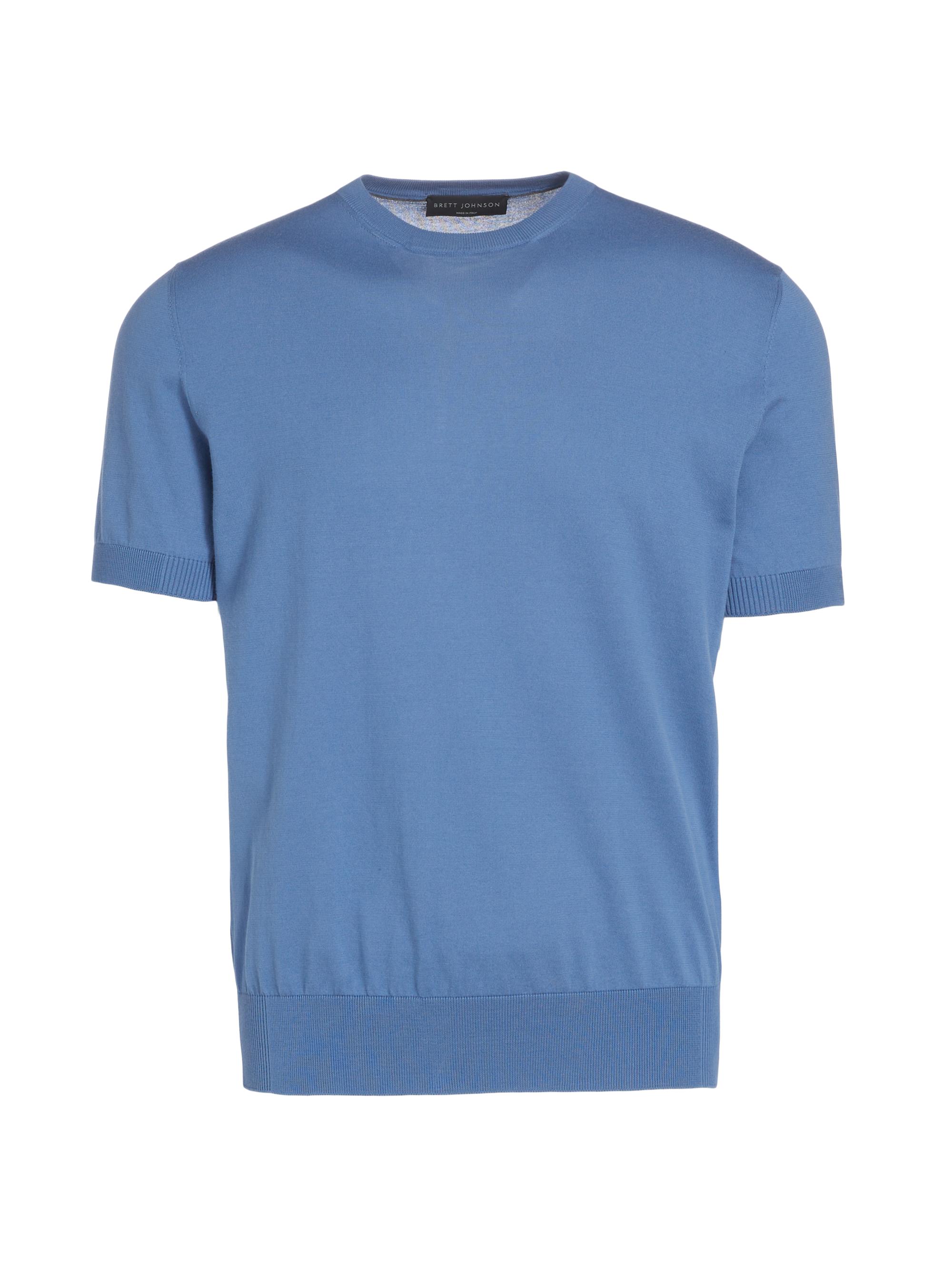 Brett Johnson Men's Cotton Crewneck T-Shirt - Denim