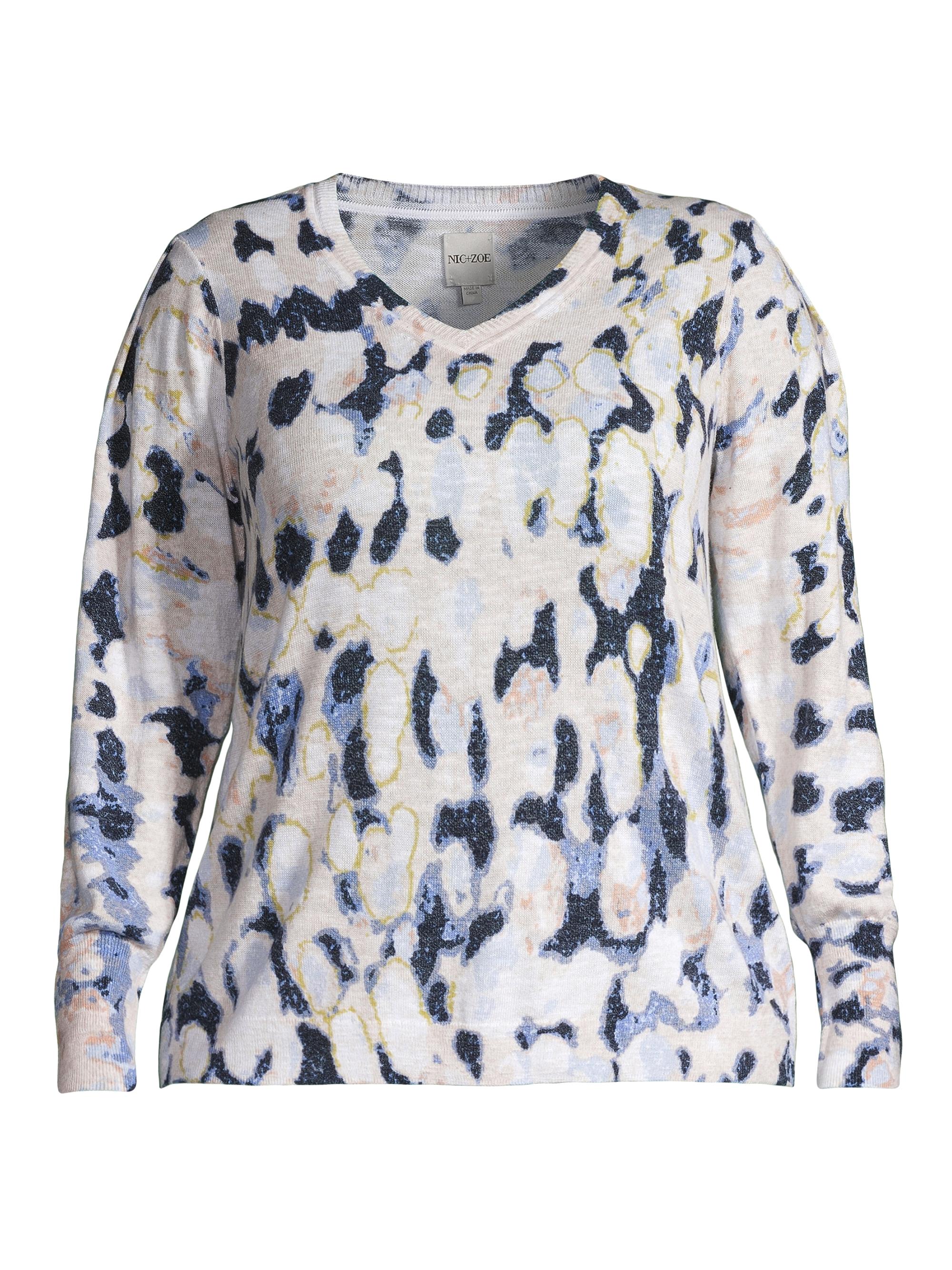 NIC+ZOE Women's Rolling Clouds Cotton-Blend Sweater