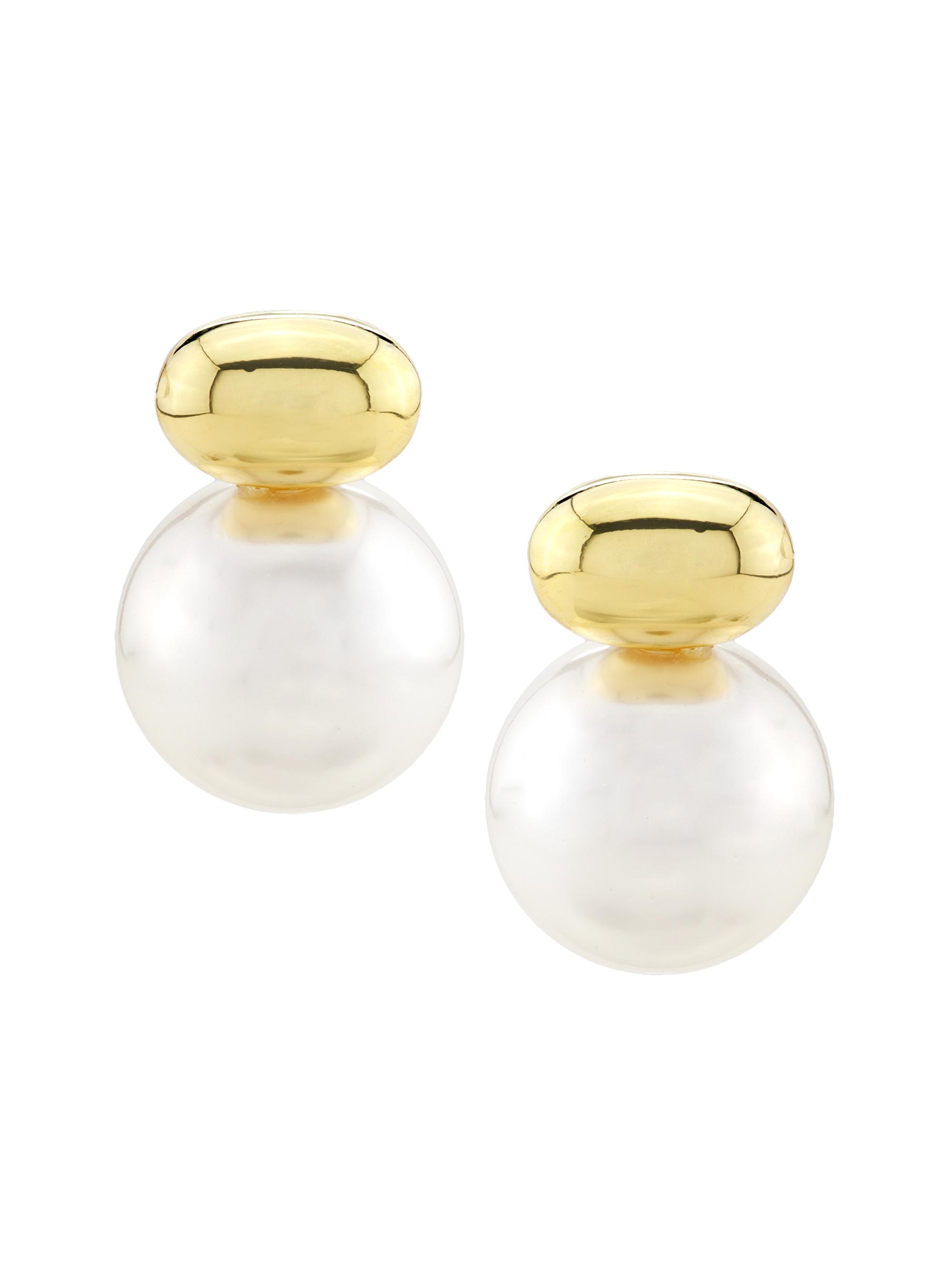Shashi Women's Empress 14K-Gold-Plated & Imitation Pearl Drop Earrings - Gold Pearl