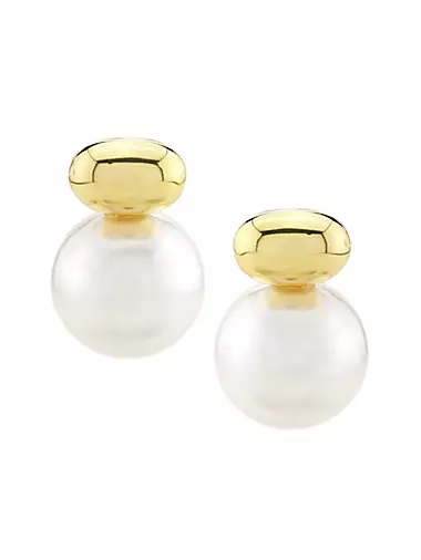 Empress 14K-Gold-Plated & Imitation Pearl Drop Earrings