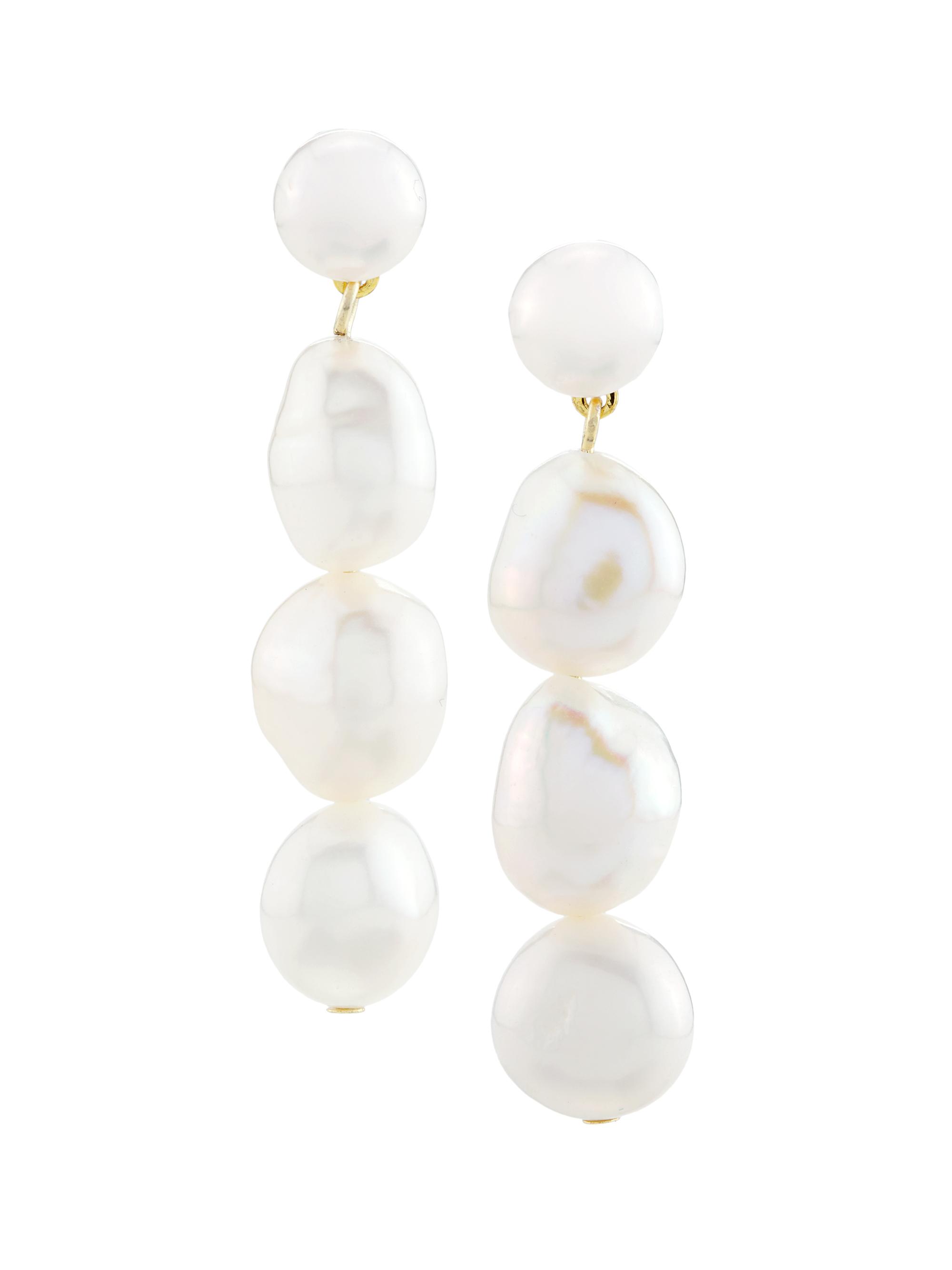 Shashi Women's Ciel 14K Gold-Vermeil & Freshwater Pearl Drop Earrings - Gold Pearl