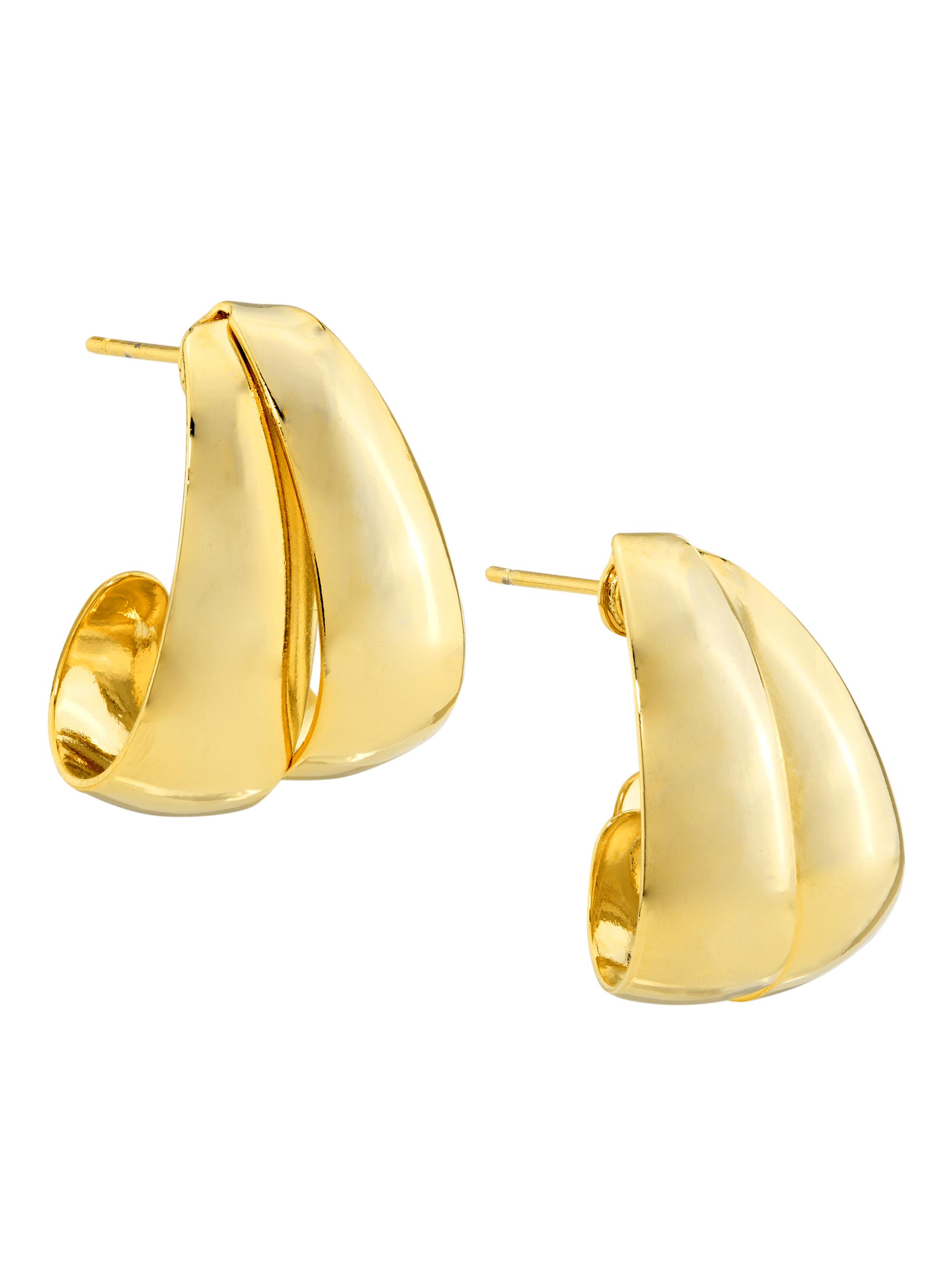 Shashi Women's Gina 14K Gold-Plated Double Hoop Earrings - Gold