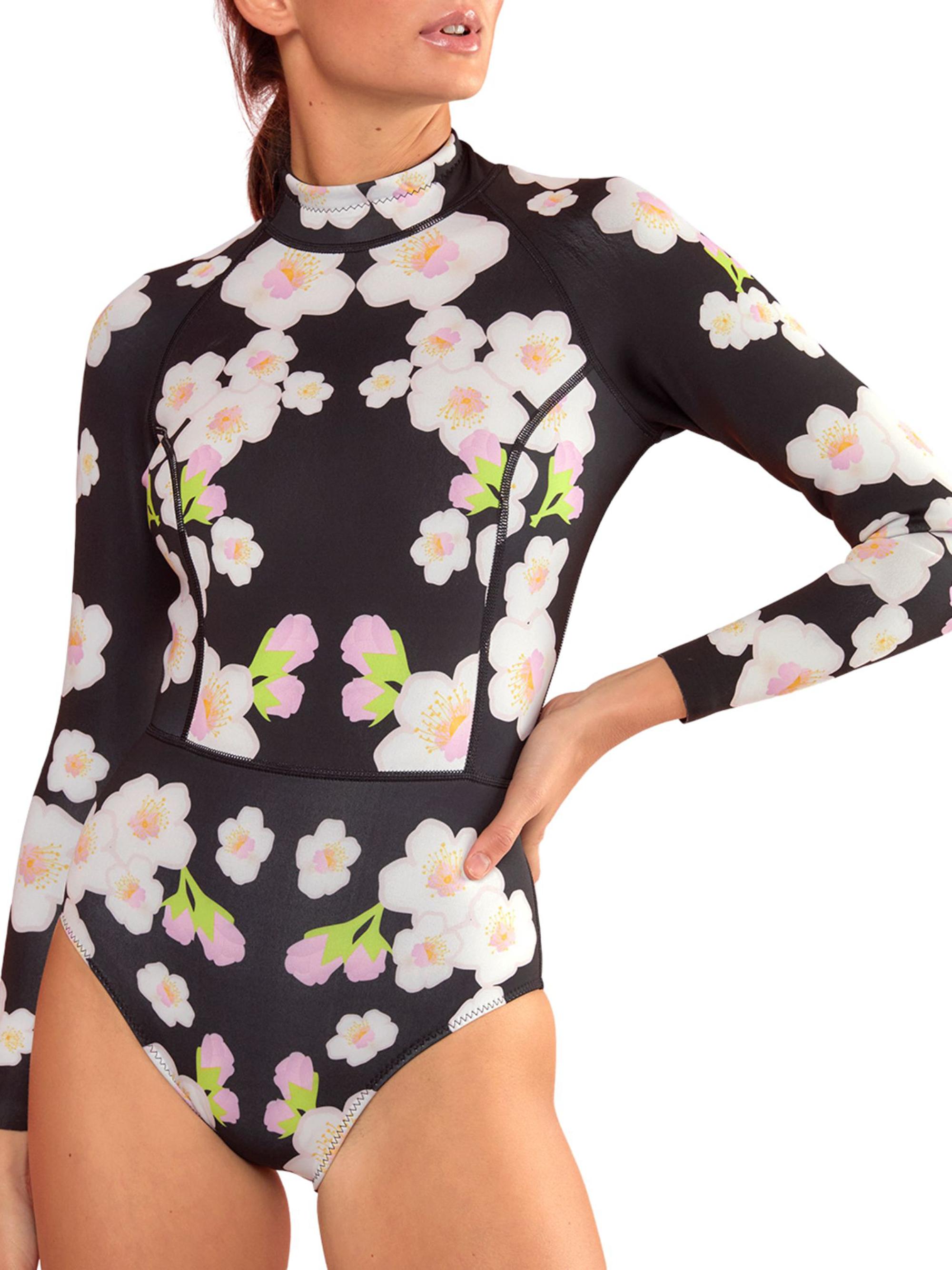 Cynthia Rowley Women's Cherry Blossom Wetsuit - Black Pink