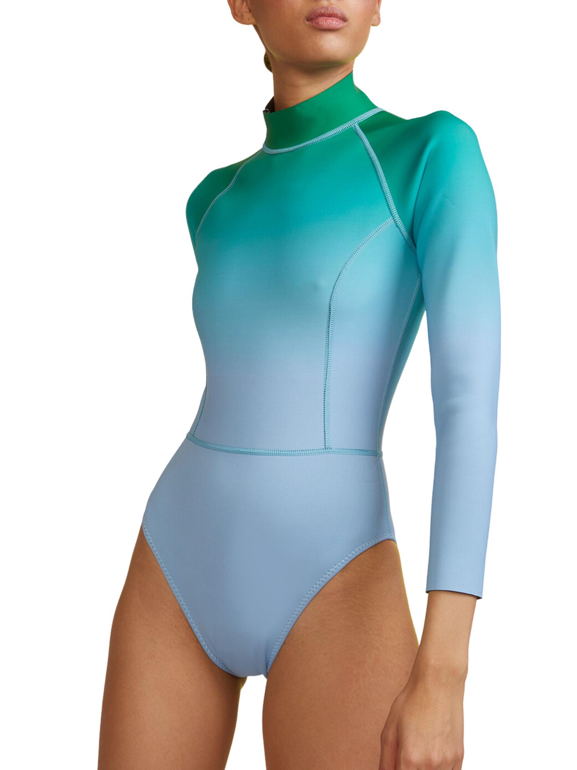 Cynthia Rowley Women's Cheeky Ombré Wetsuit - Green Blue