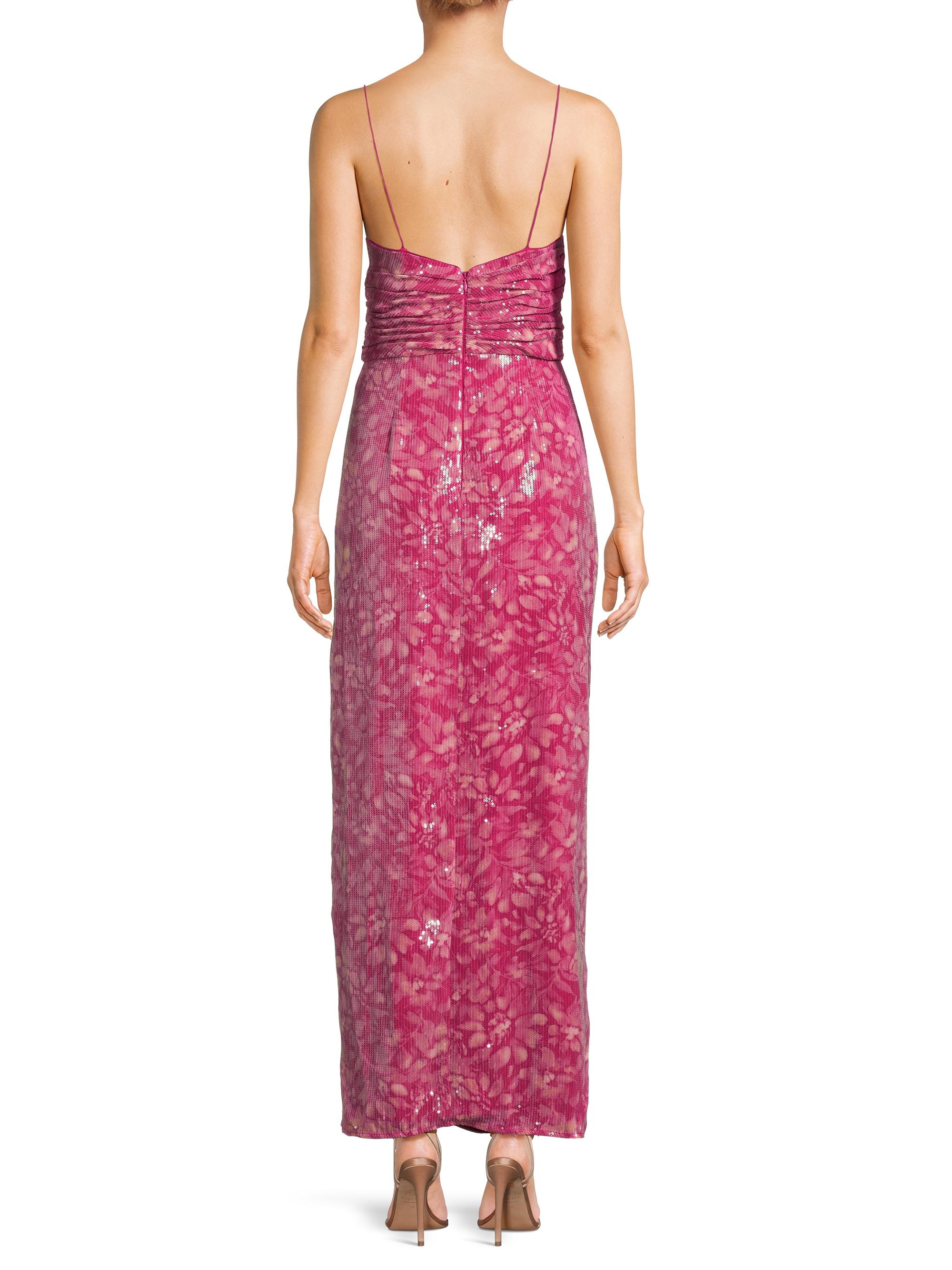 chinese dress ladies Sequined High Neck Sleeveless Column Gown