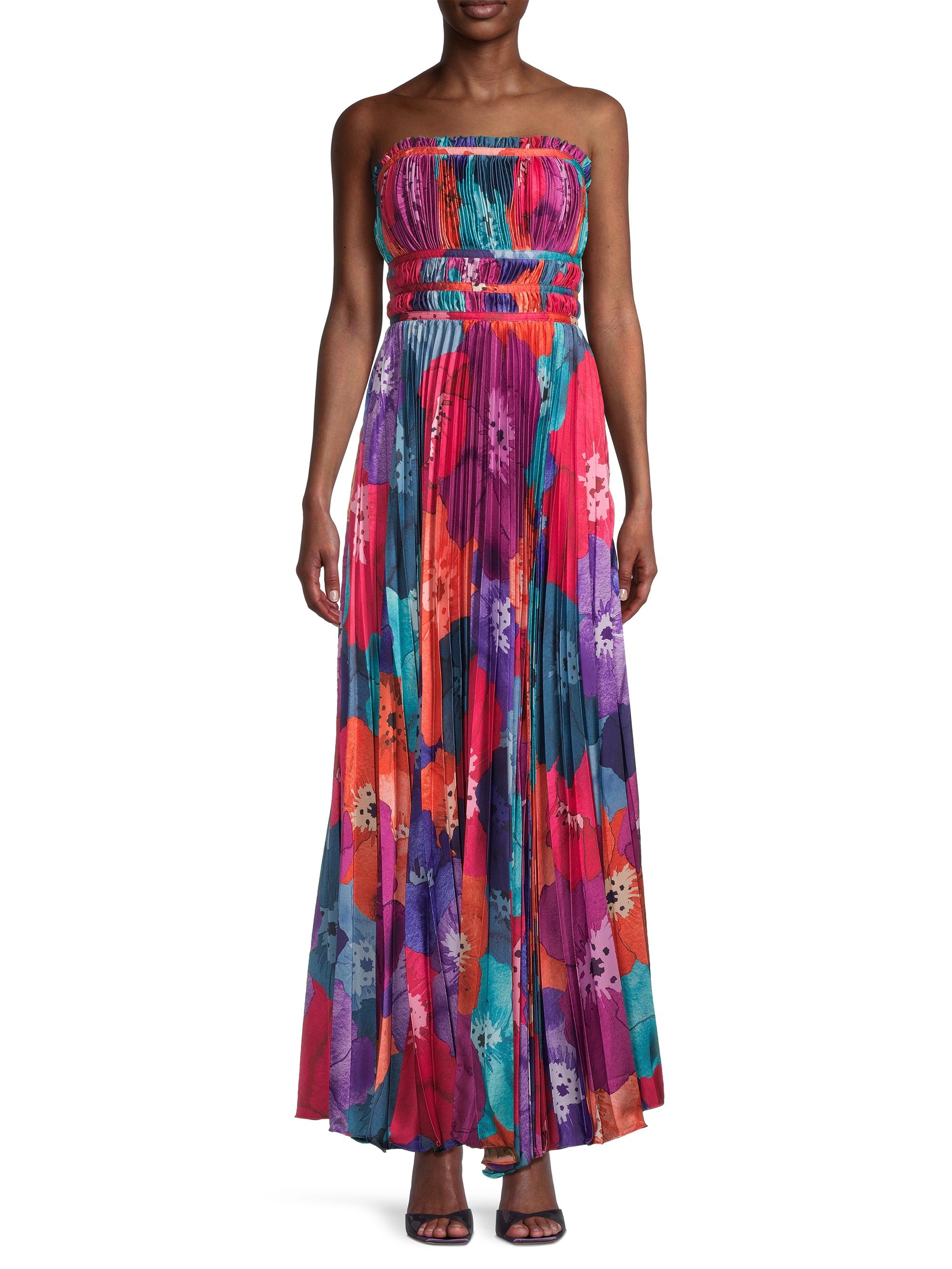 Sabina Strapless Floral Gown