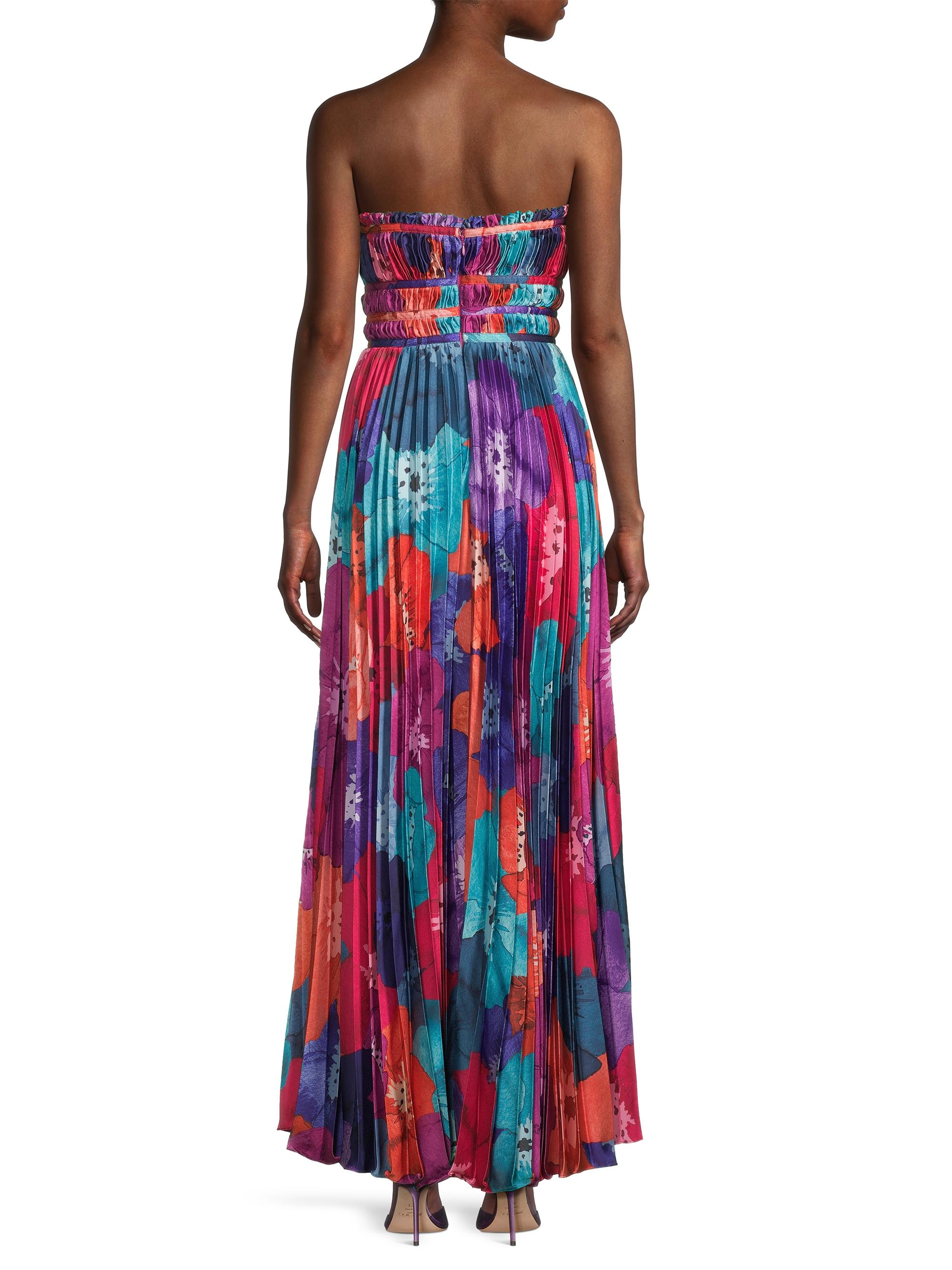 Sabina Strapless Floral Gown